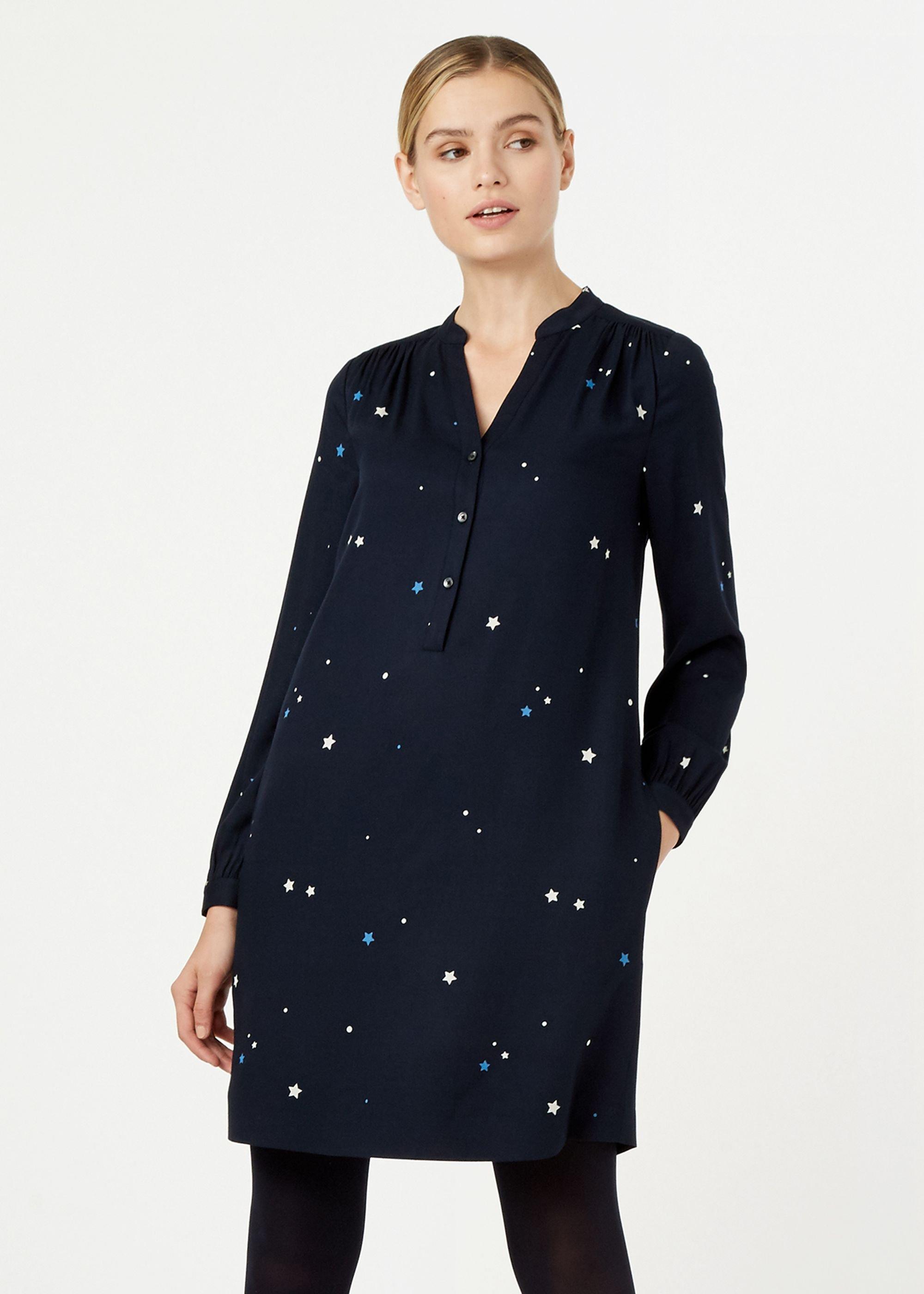 Effie Dress, Navy Multi, hi-res