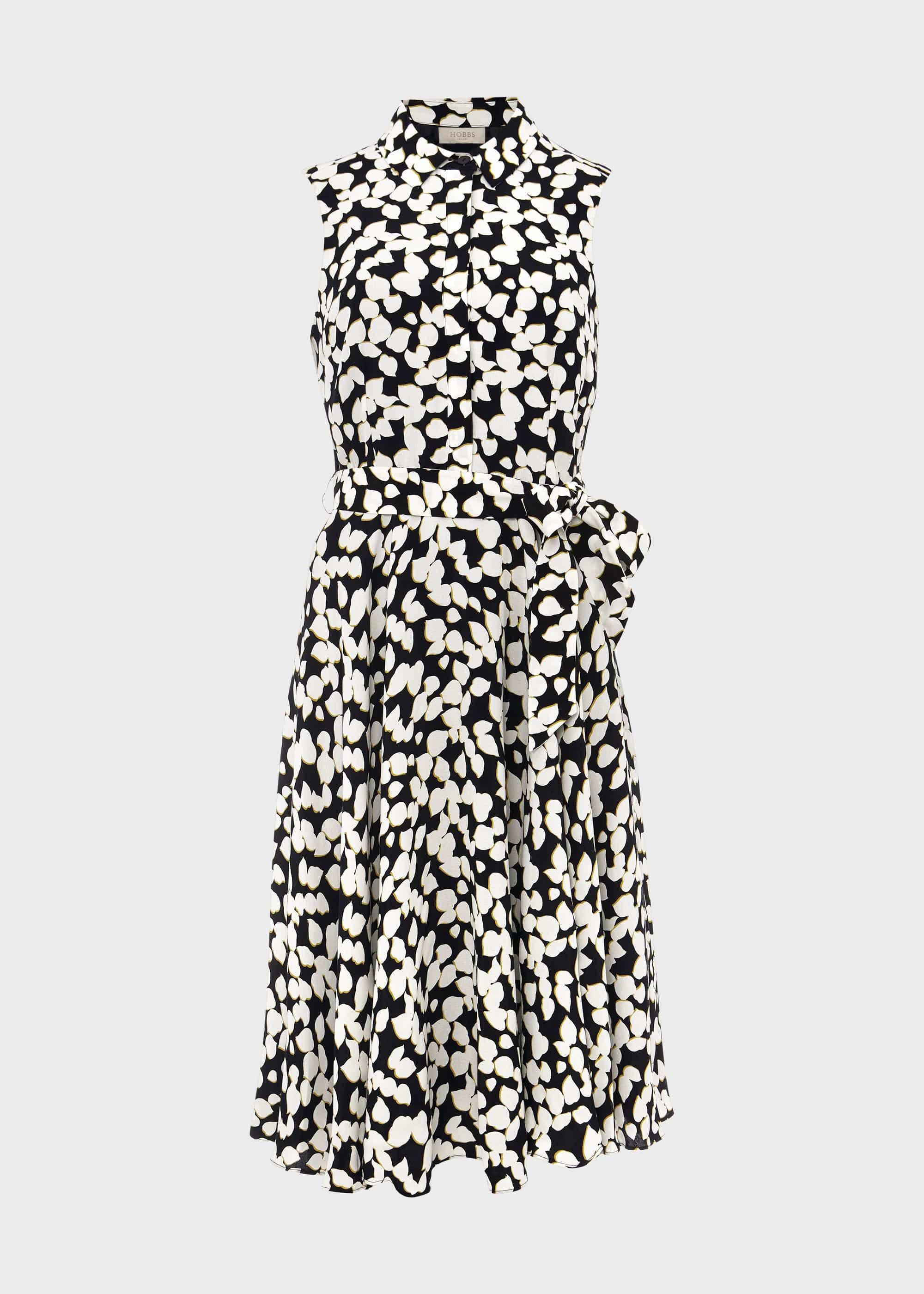 Belinda Floral Fit And Flare Dress, Navy Multi, hi-res