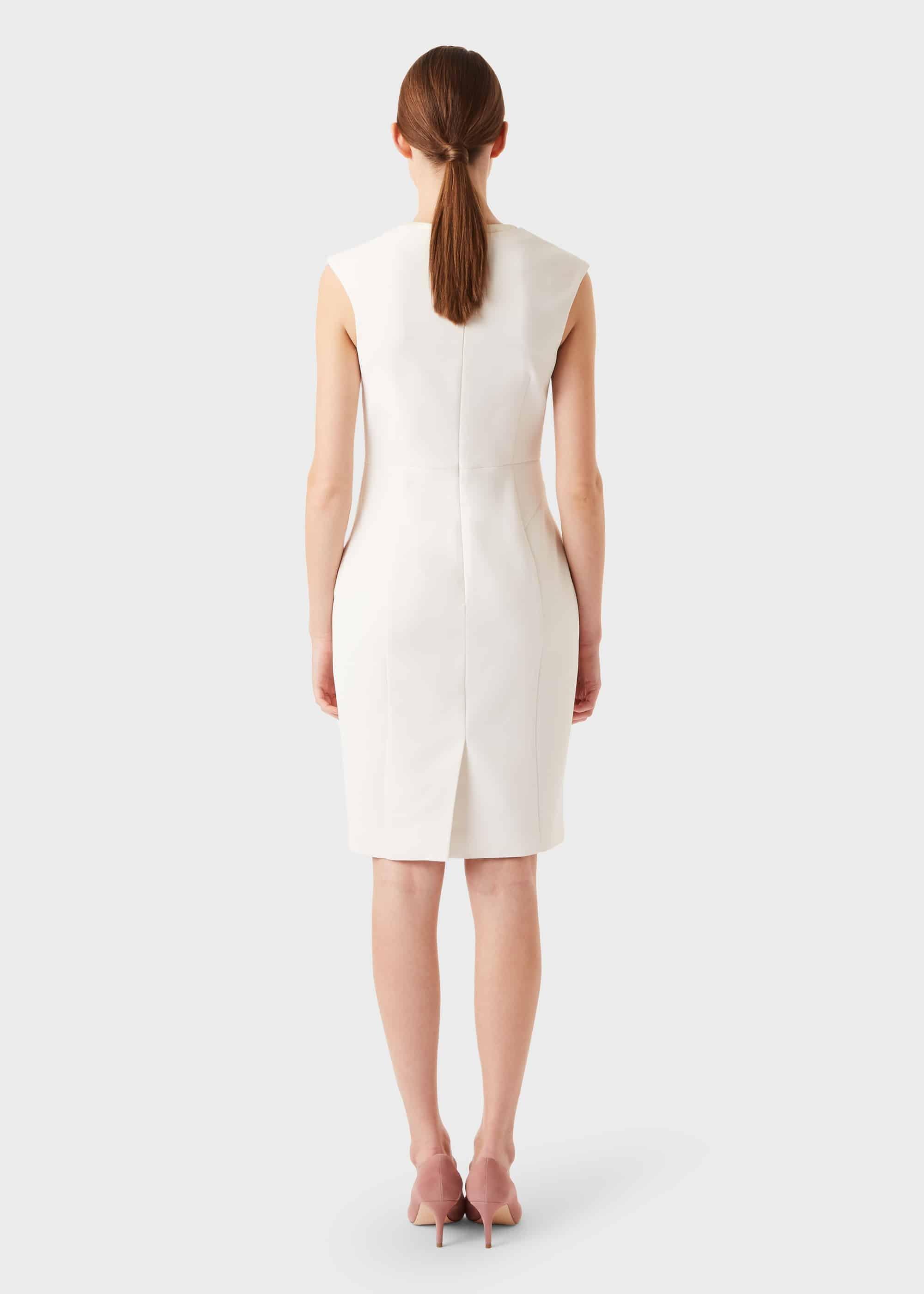 Frida V Neck  Shift Dress, Ivory, hi-res