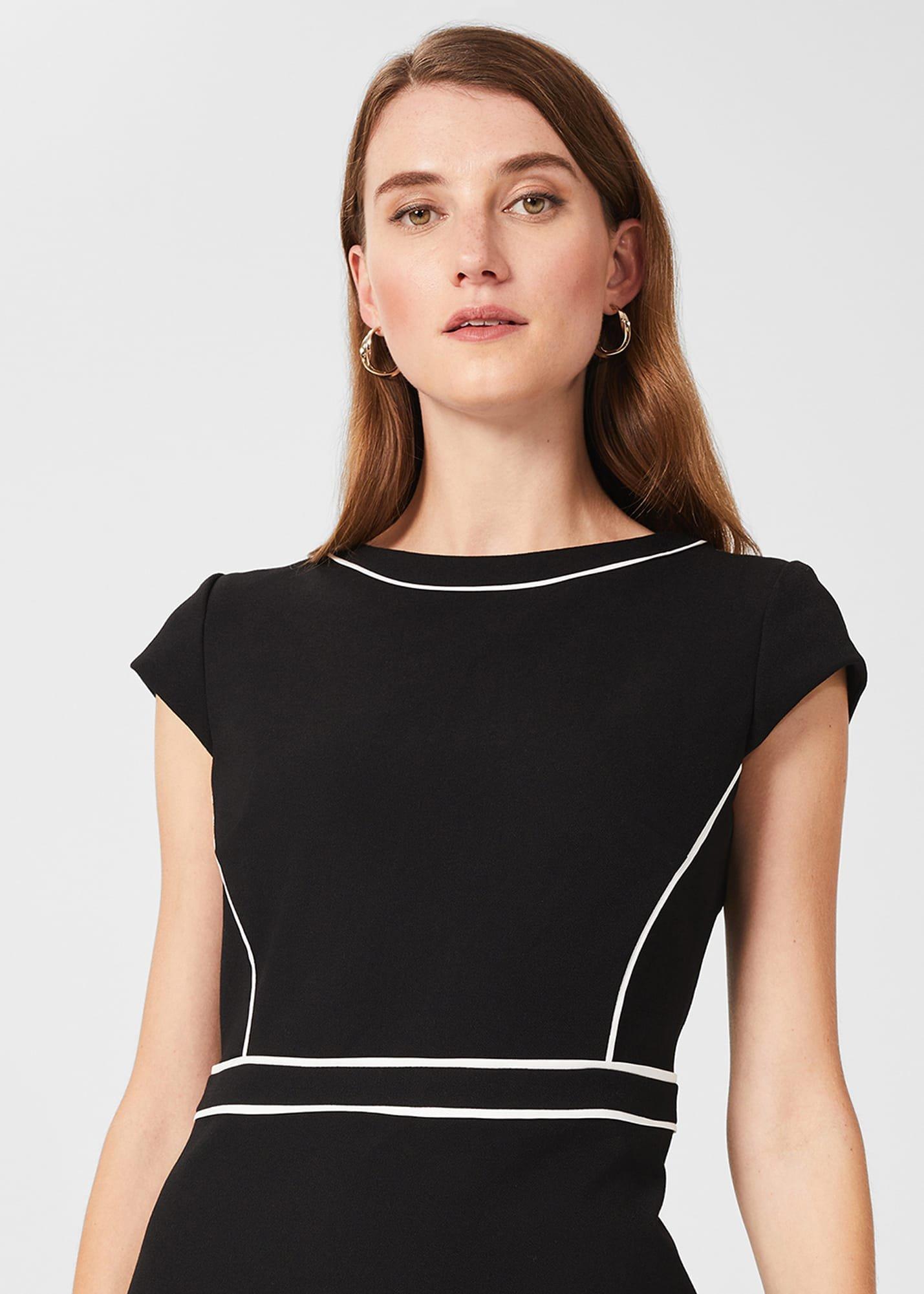 Cordelia Dress, Black Ivory, hi-res