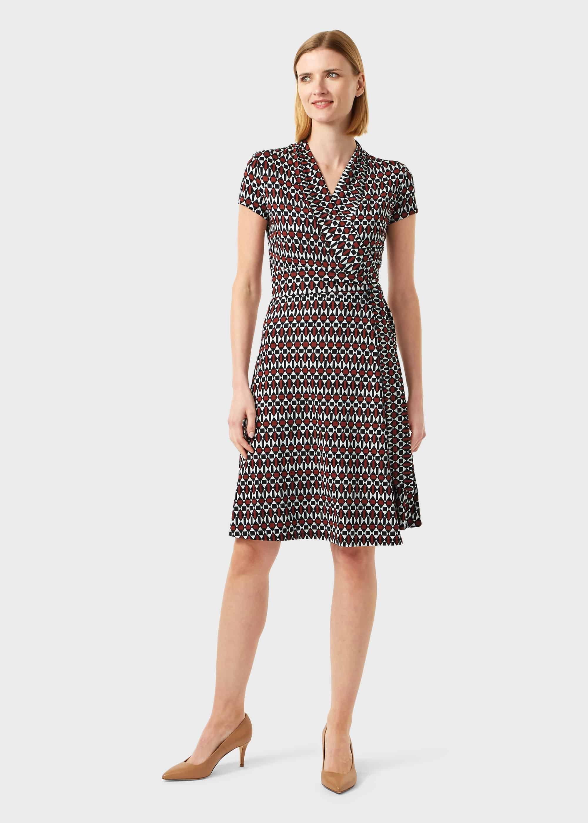 April Wrap Dress, Multi, hi-res