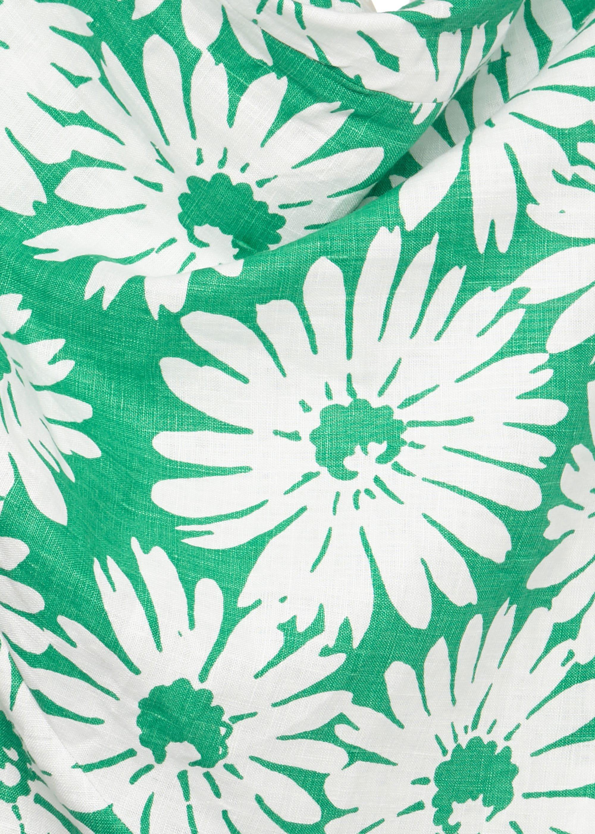 Twitchill Linen Fit And Flare Dress, Green White, hi-res