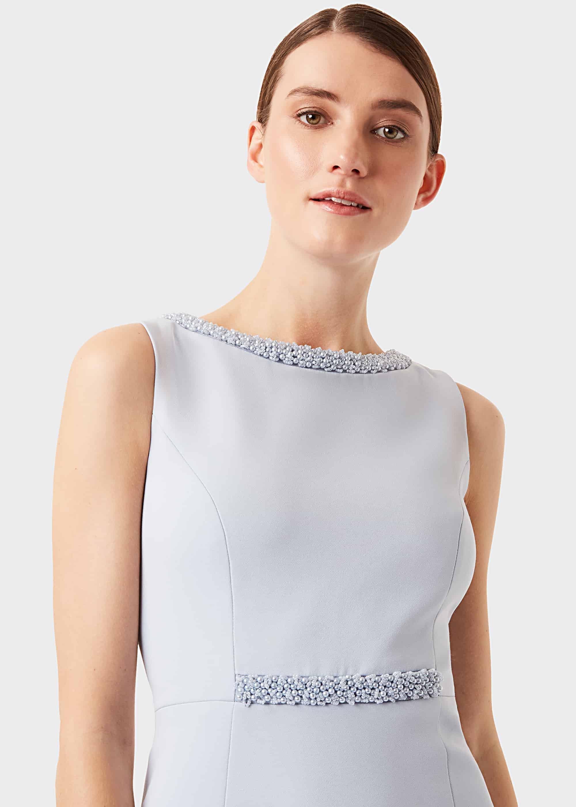 Gill Embellished Shift Dress, Pale Blue, hi-res