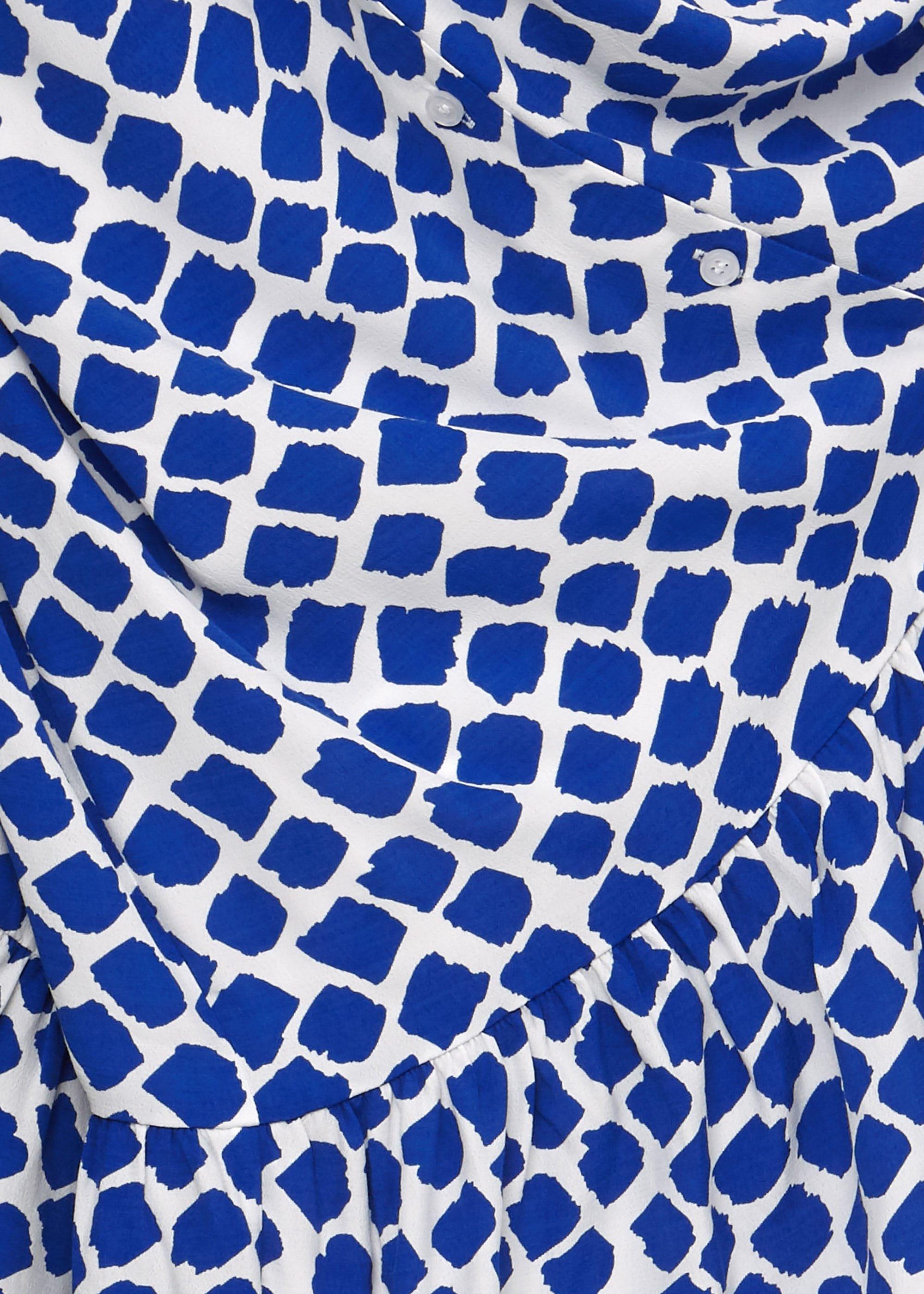 Magda Spot Shirt Dress, Cobalt White, hi-res