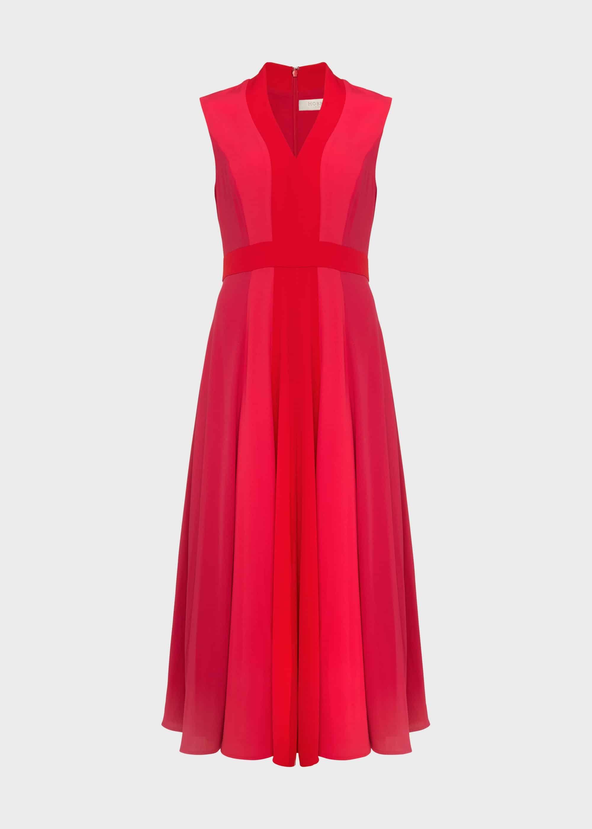 Jilly Fit And Flare Dress, Raspberry Red, hi-res