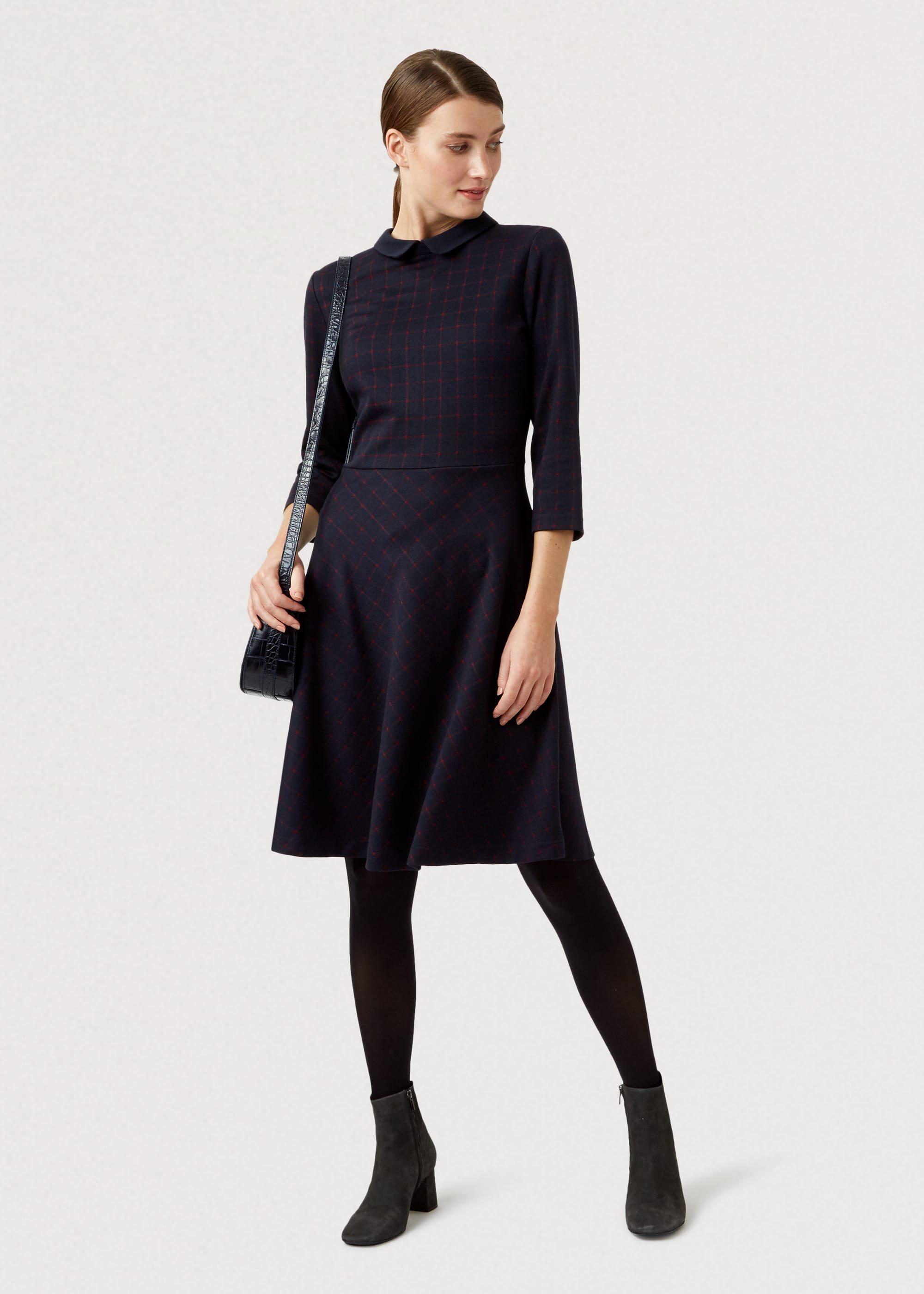 Lillith Dress, Navy Red, hi-res