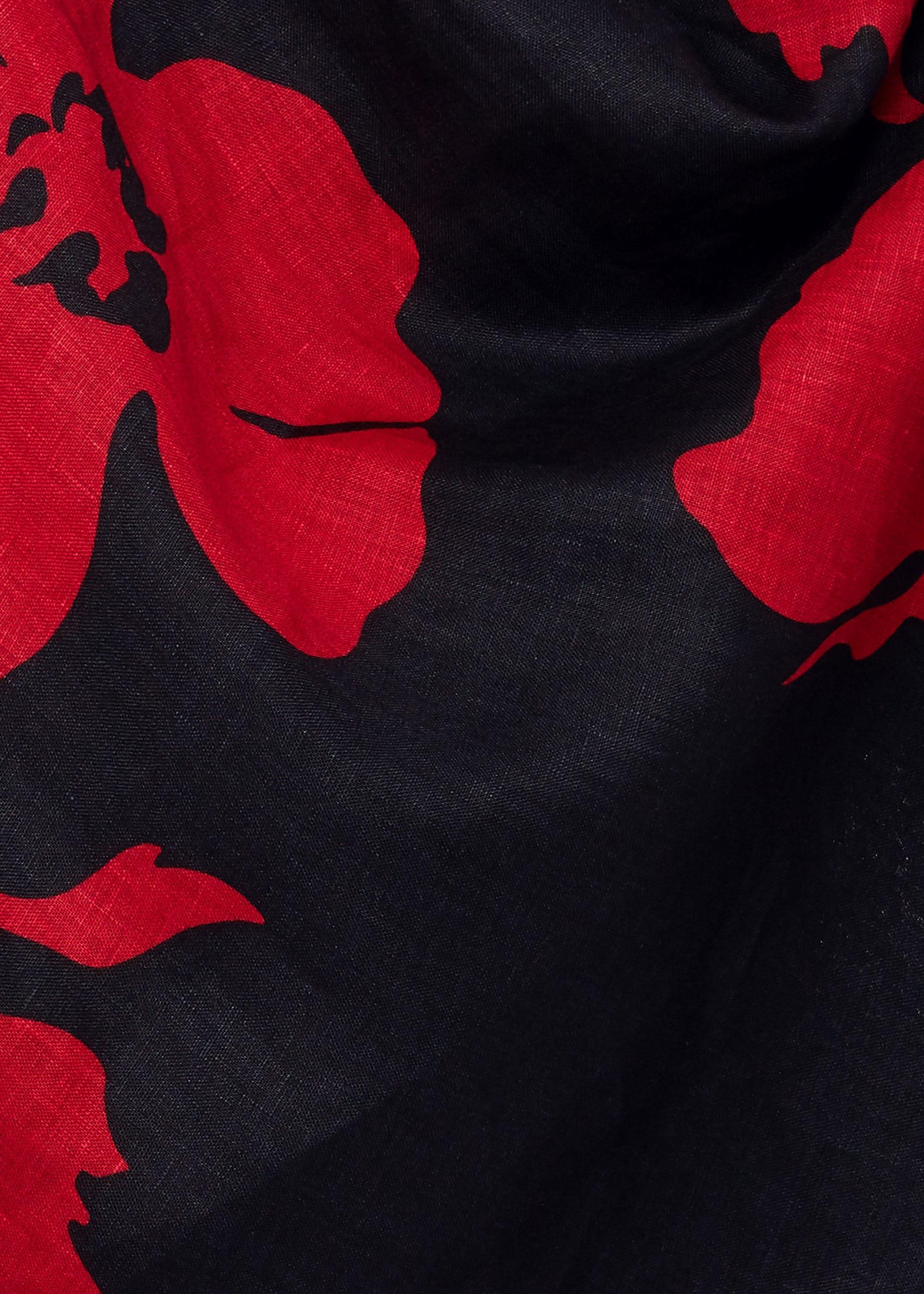 Linen Twitchill Dress, Navy Red, hi-res