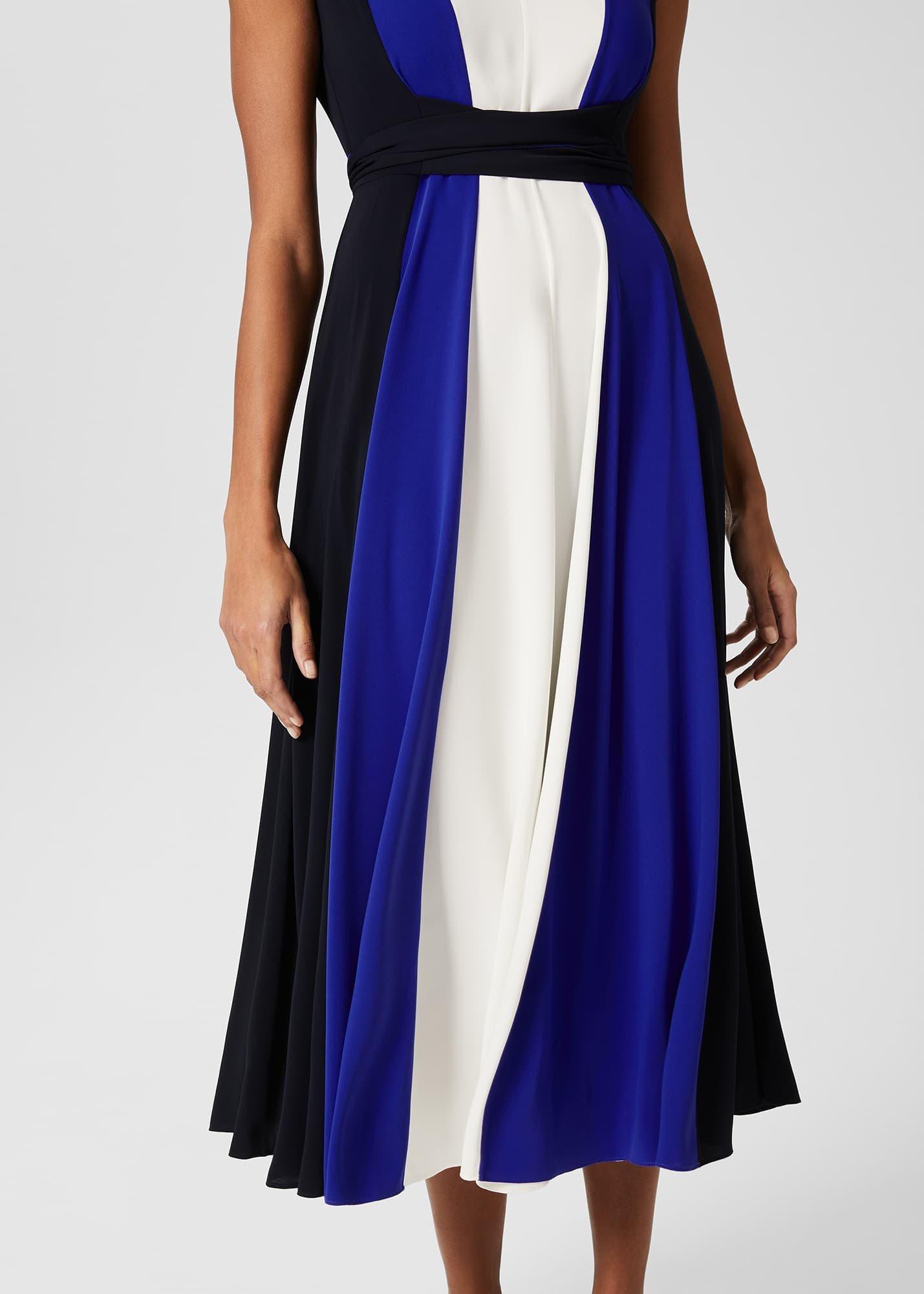 Bailly Fit And Flare Dress, Navy Cblt Ivory, hi-res