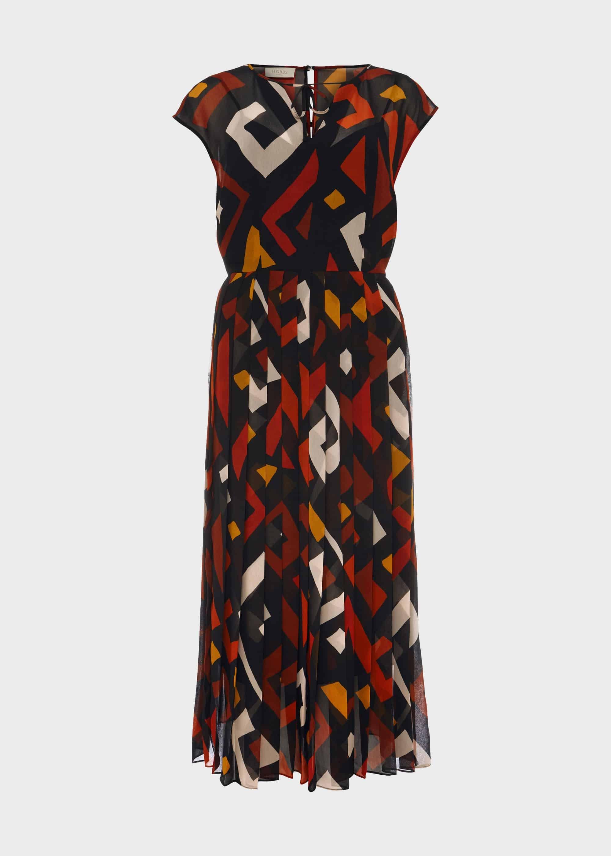 Arianna Printed Midi Dress, Multi, hi-res
