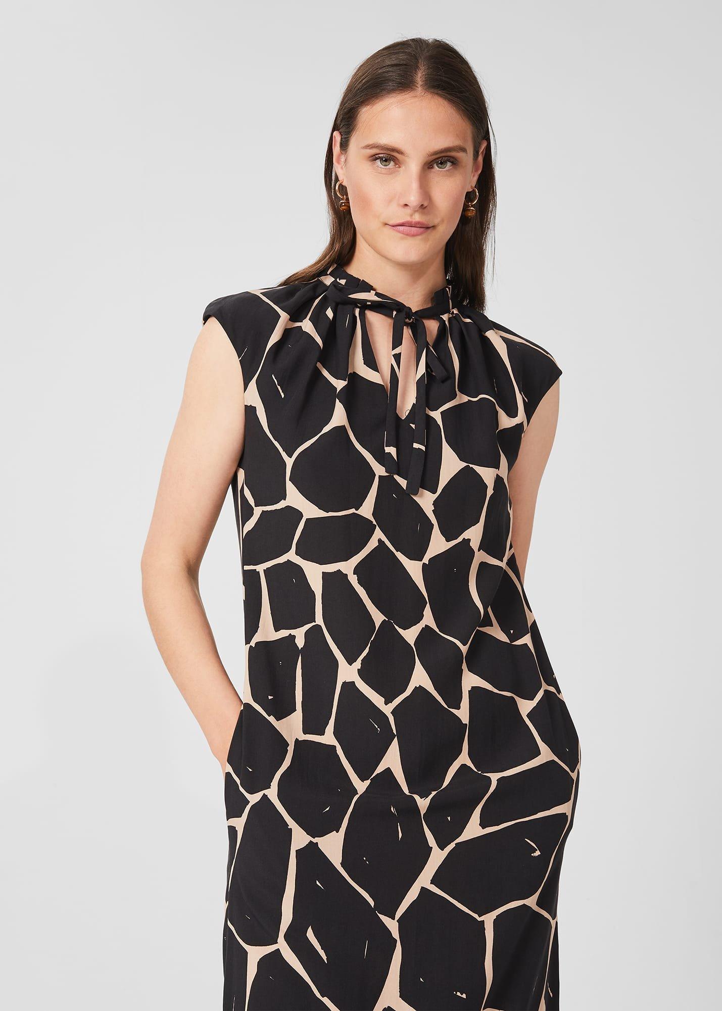 Lottie Dress, Stone Black, hi-res