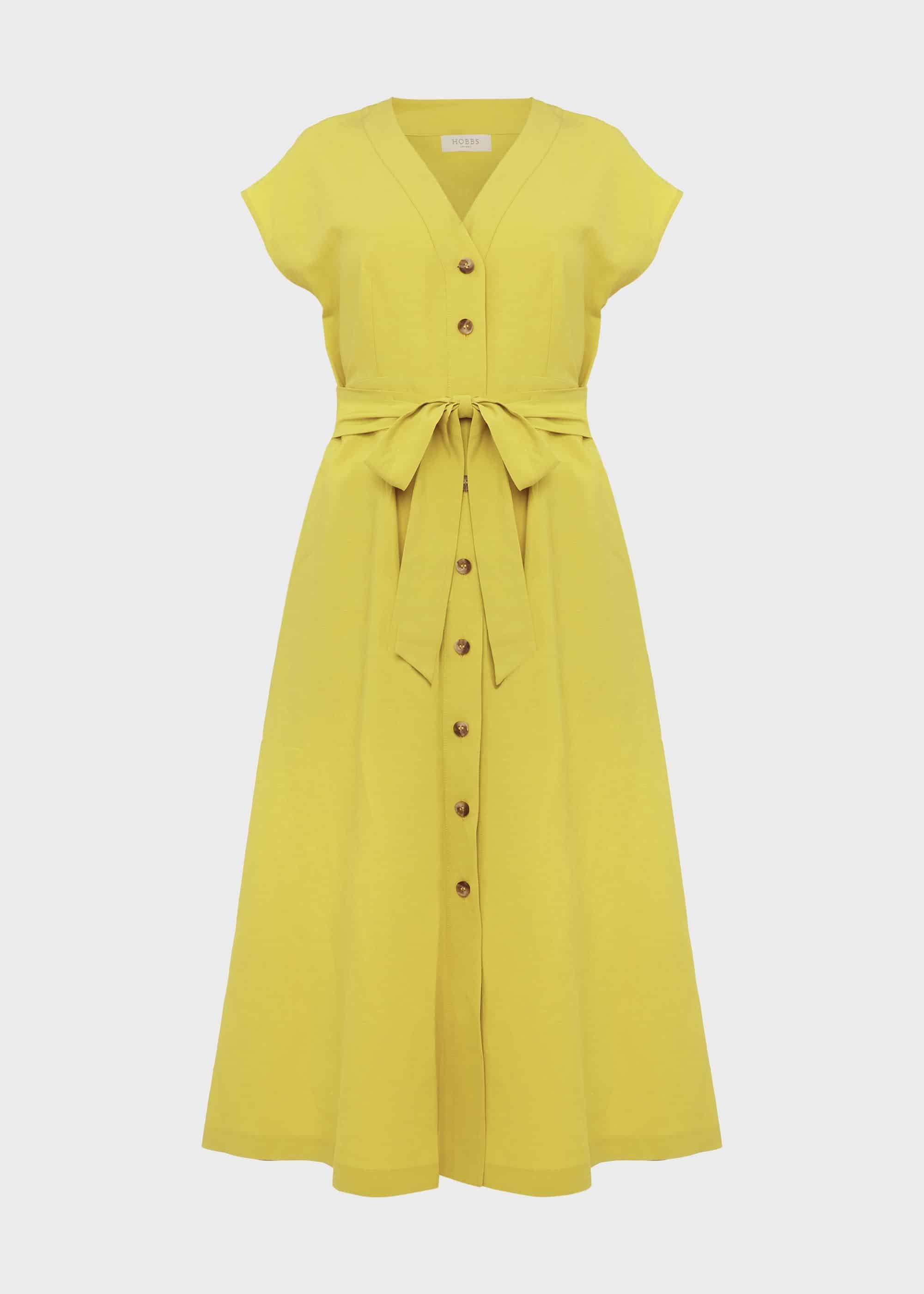 Nima Midi Dress, Chartreuse, hi-res