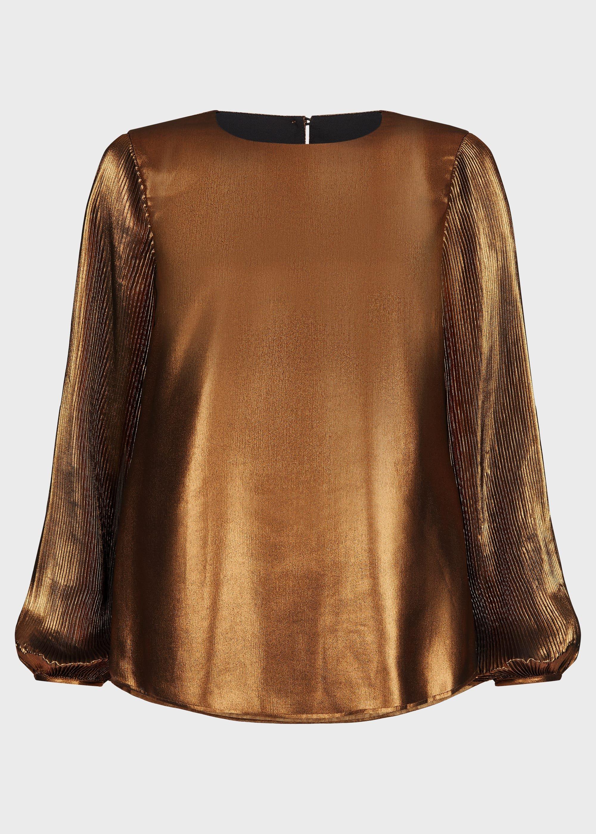 Malindi Metallic Top, Black Copper, hi-res