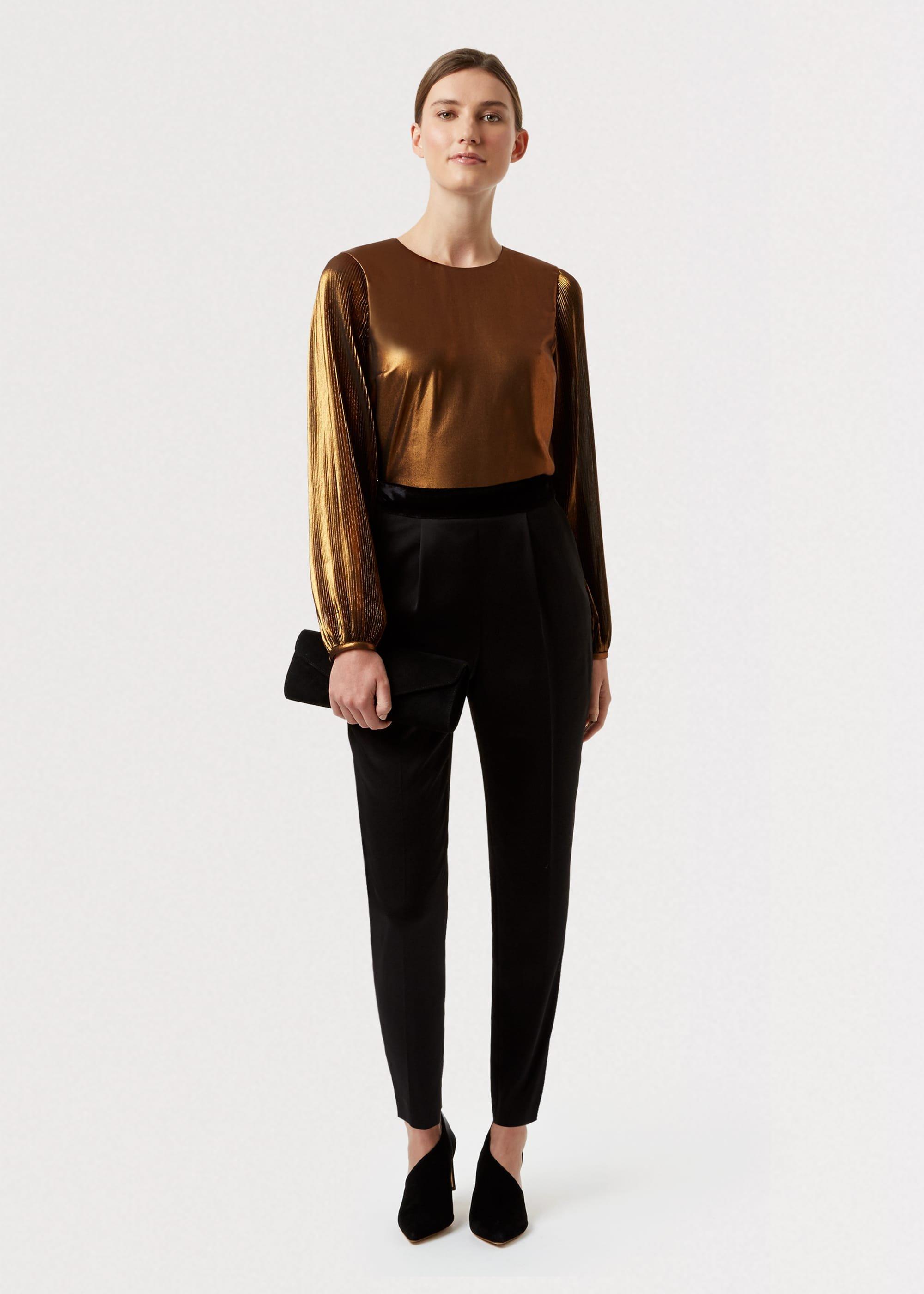Malindi Metallic Top, Black Copper, hi-res