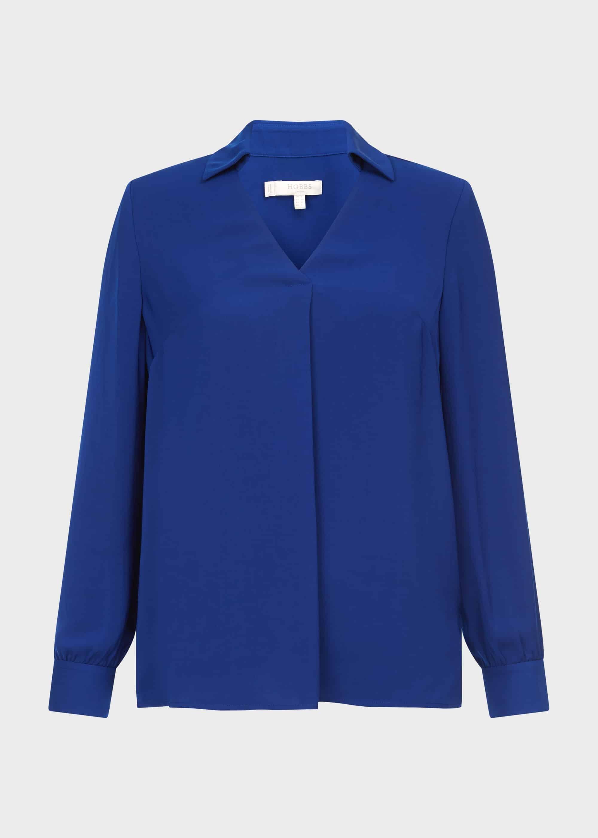 Philippa Blouse, Cobalt, hi-res