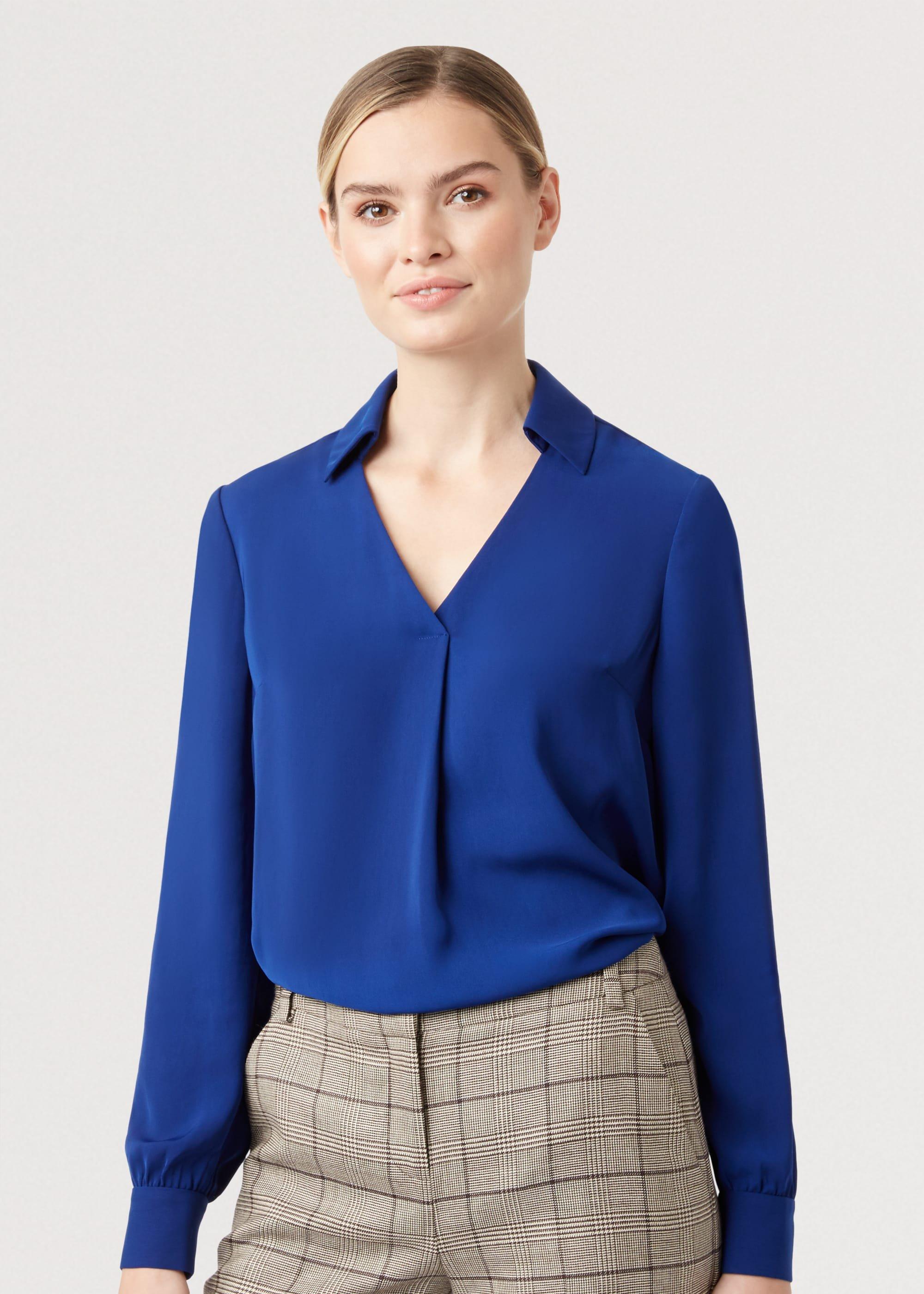 Philippa Blouse, Cobalt, hi-res