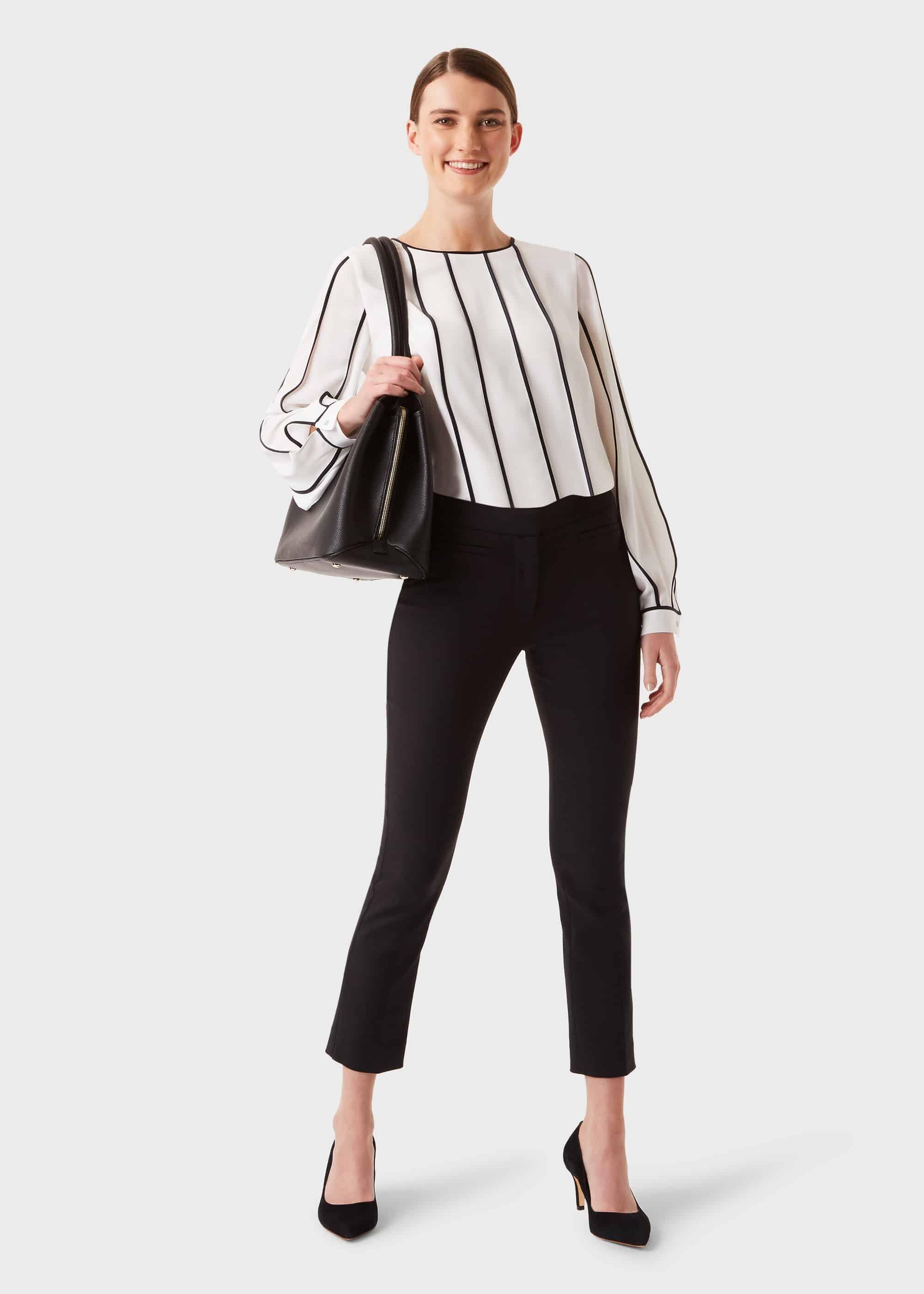 Lorelai Blouse, Ivory Navy, hi-res