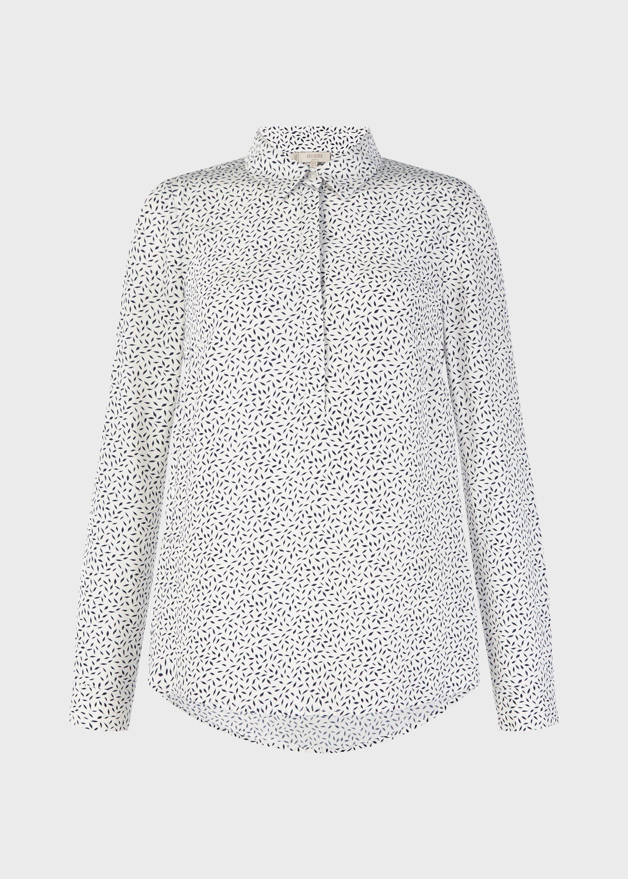 Meredith Shirt, Ivory Navy, hi-res