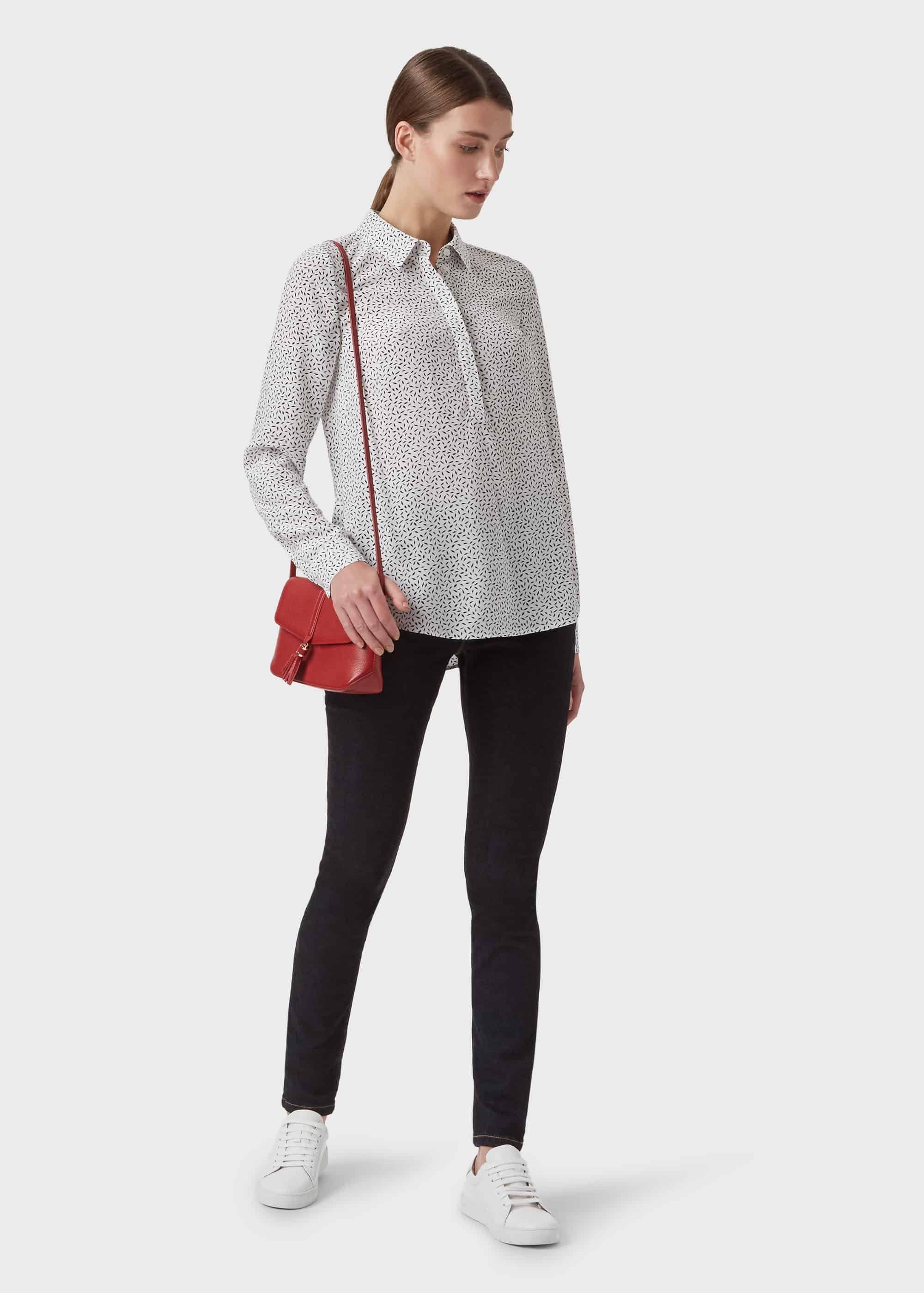 Meredith Shirt, Ivory Navy, hi-res