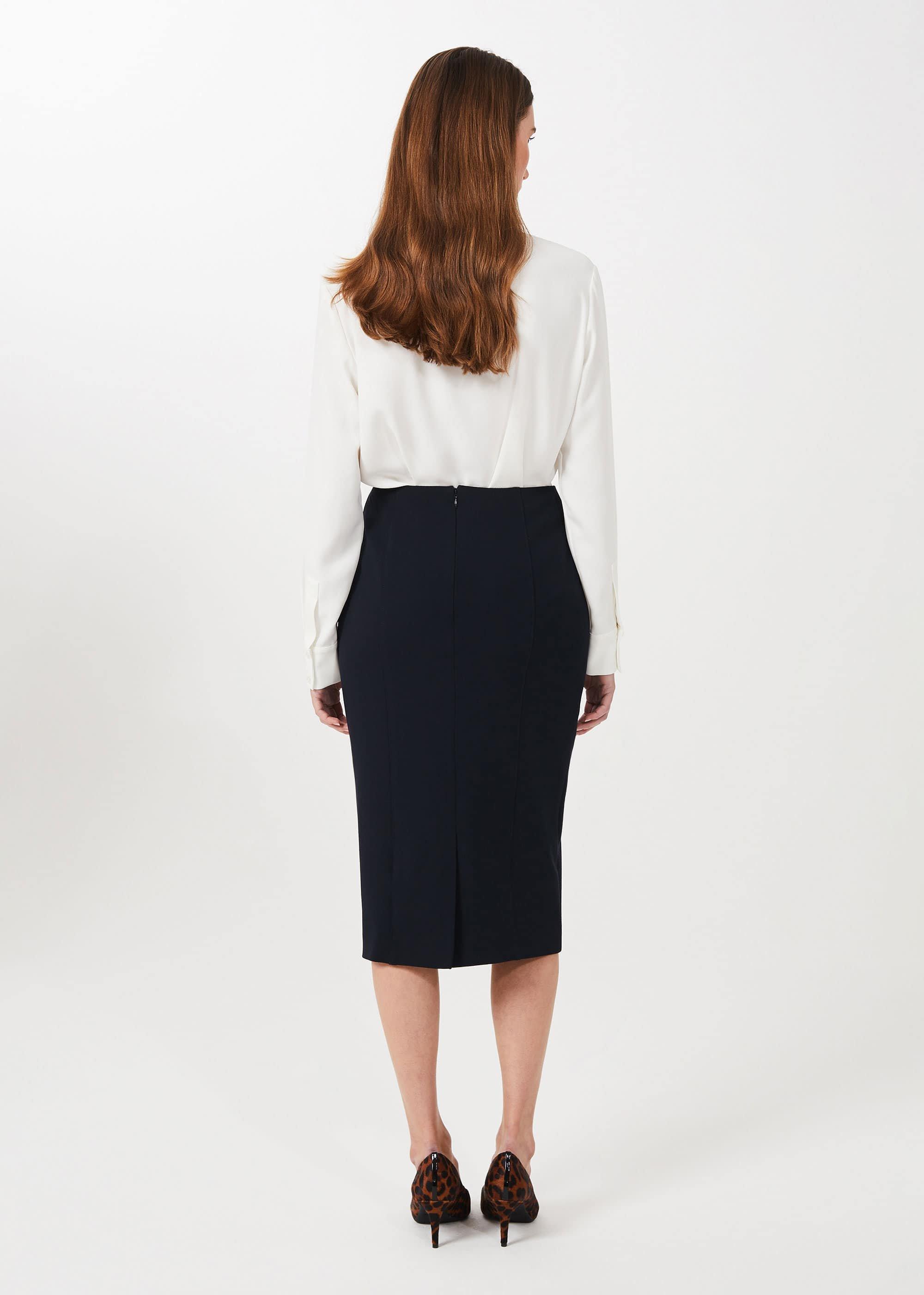 Beatrix Pencil Skirt, Navy, hi-res