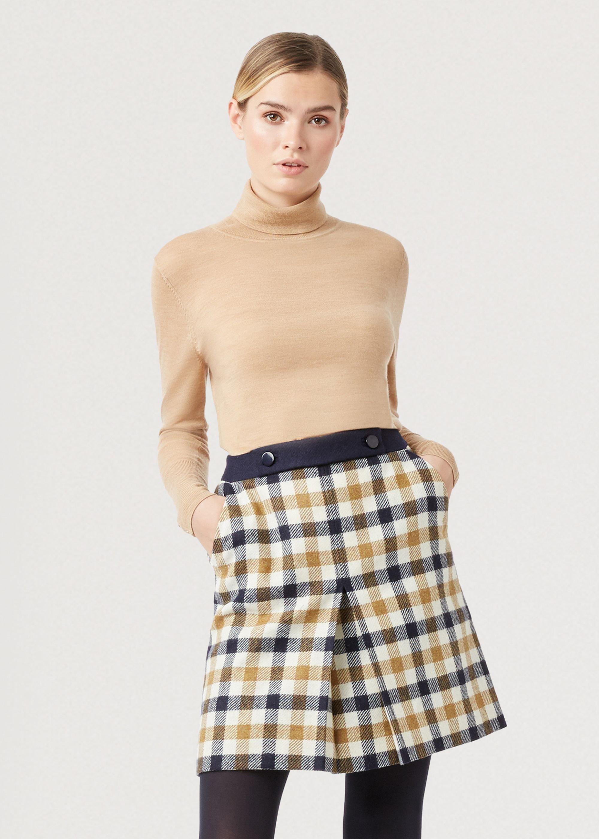 Genevieve Wool Skirt, Bamboo Multi, hi-res