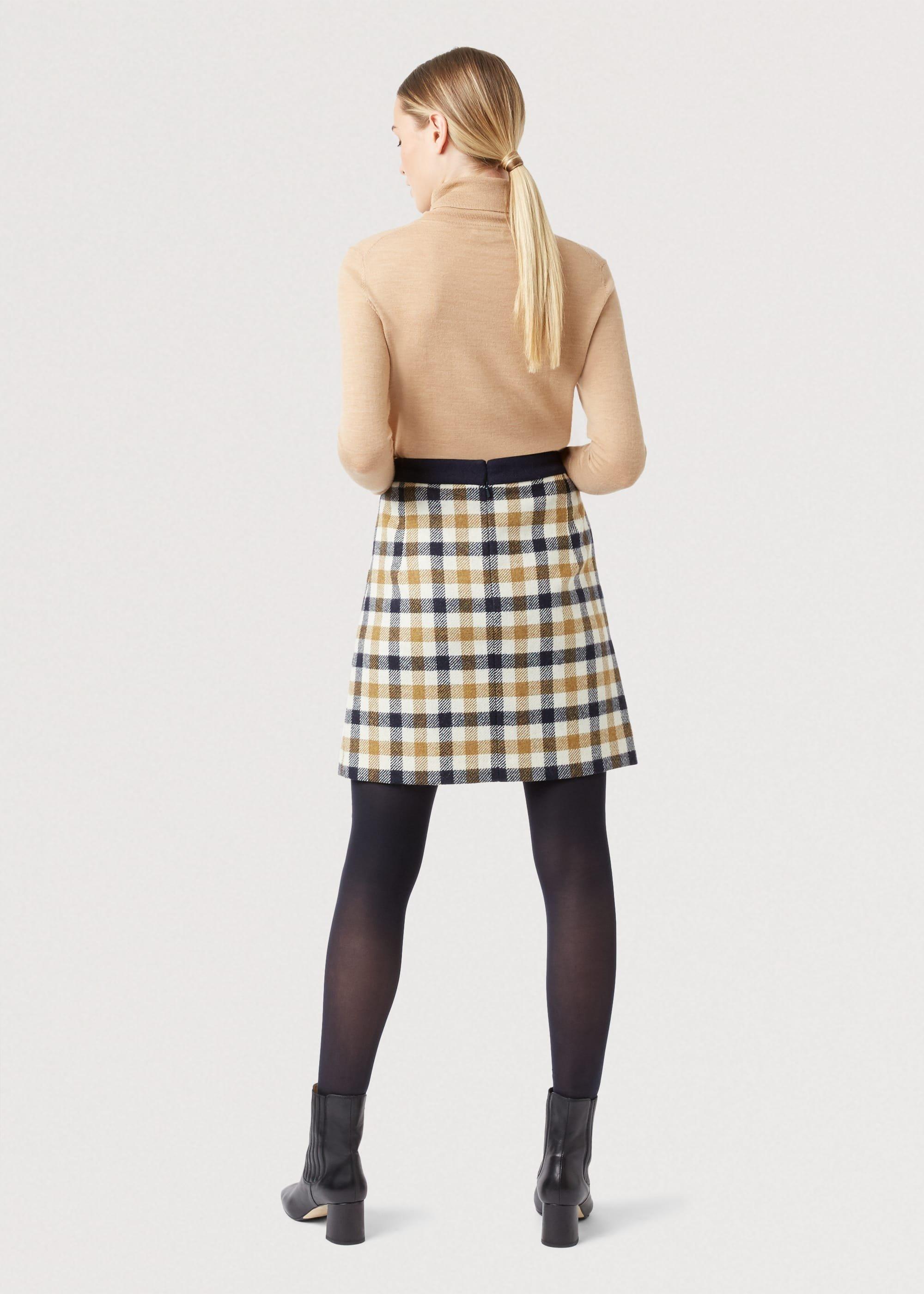 Genevieve Wool Skirt, Bamboo Multi, hi-res