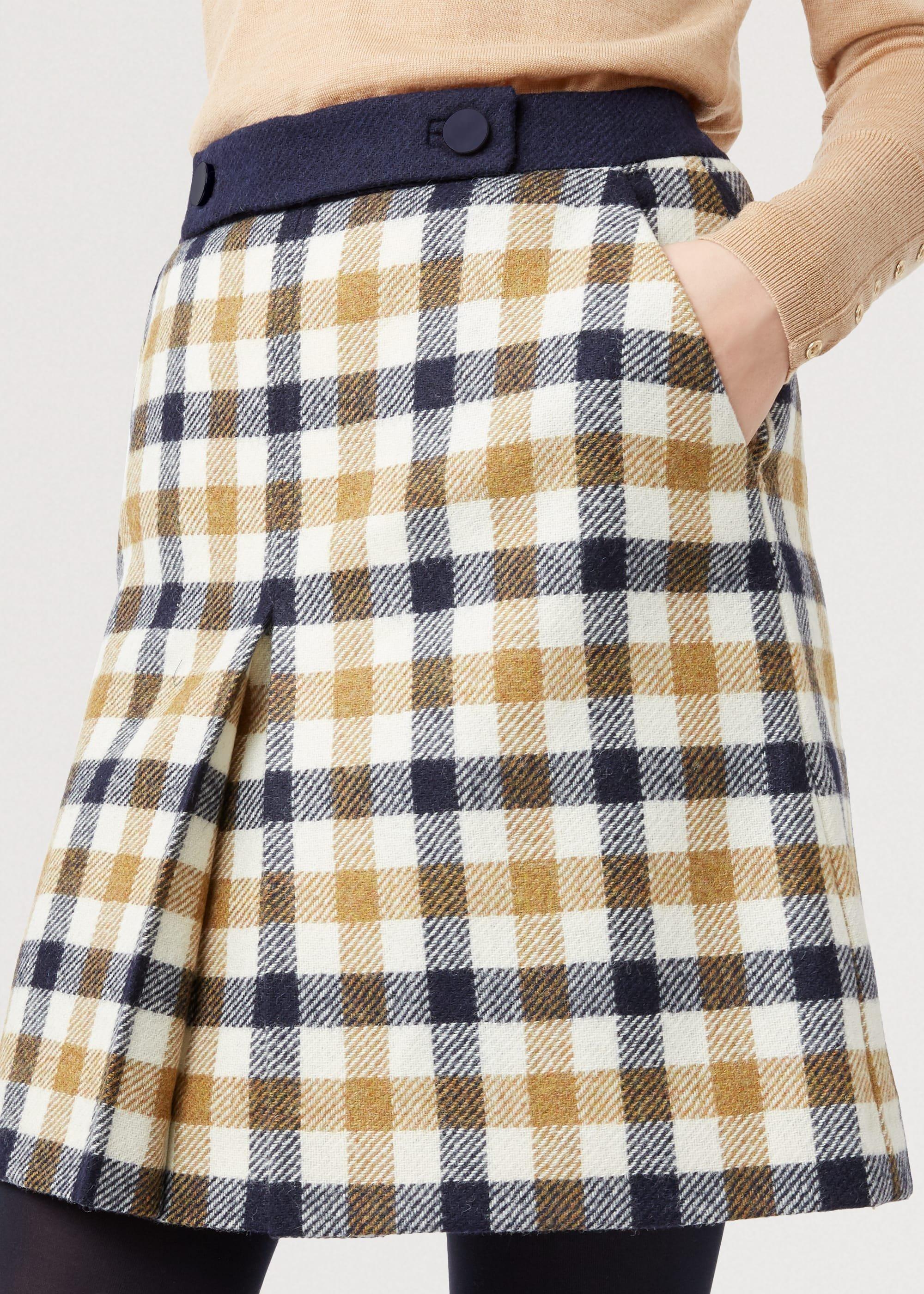 Genevieve Wool Skirt, Bamboo Multi, hi-res