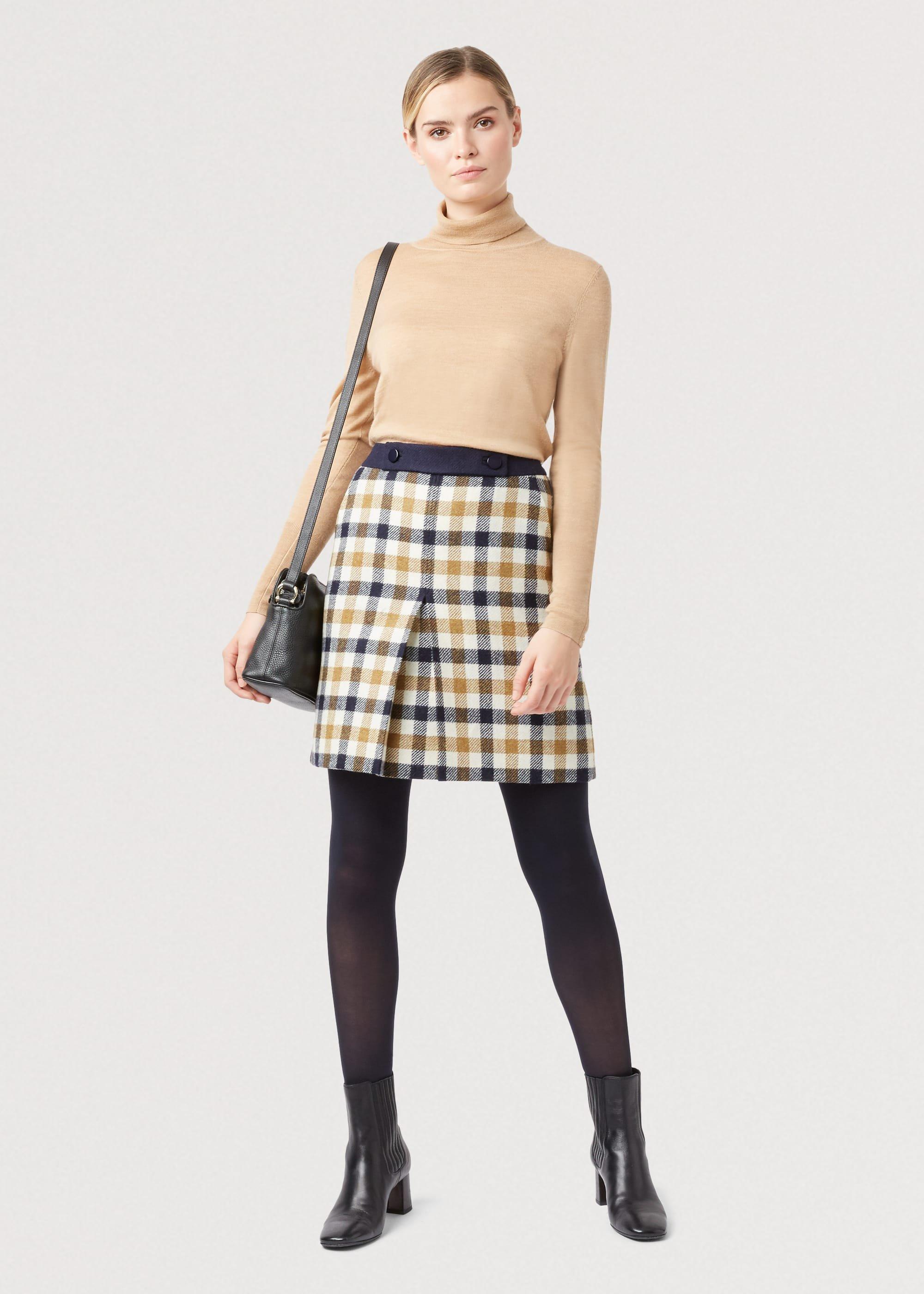 Genevieve Wool Skirt, Bamboo Multi, hi-res