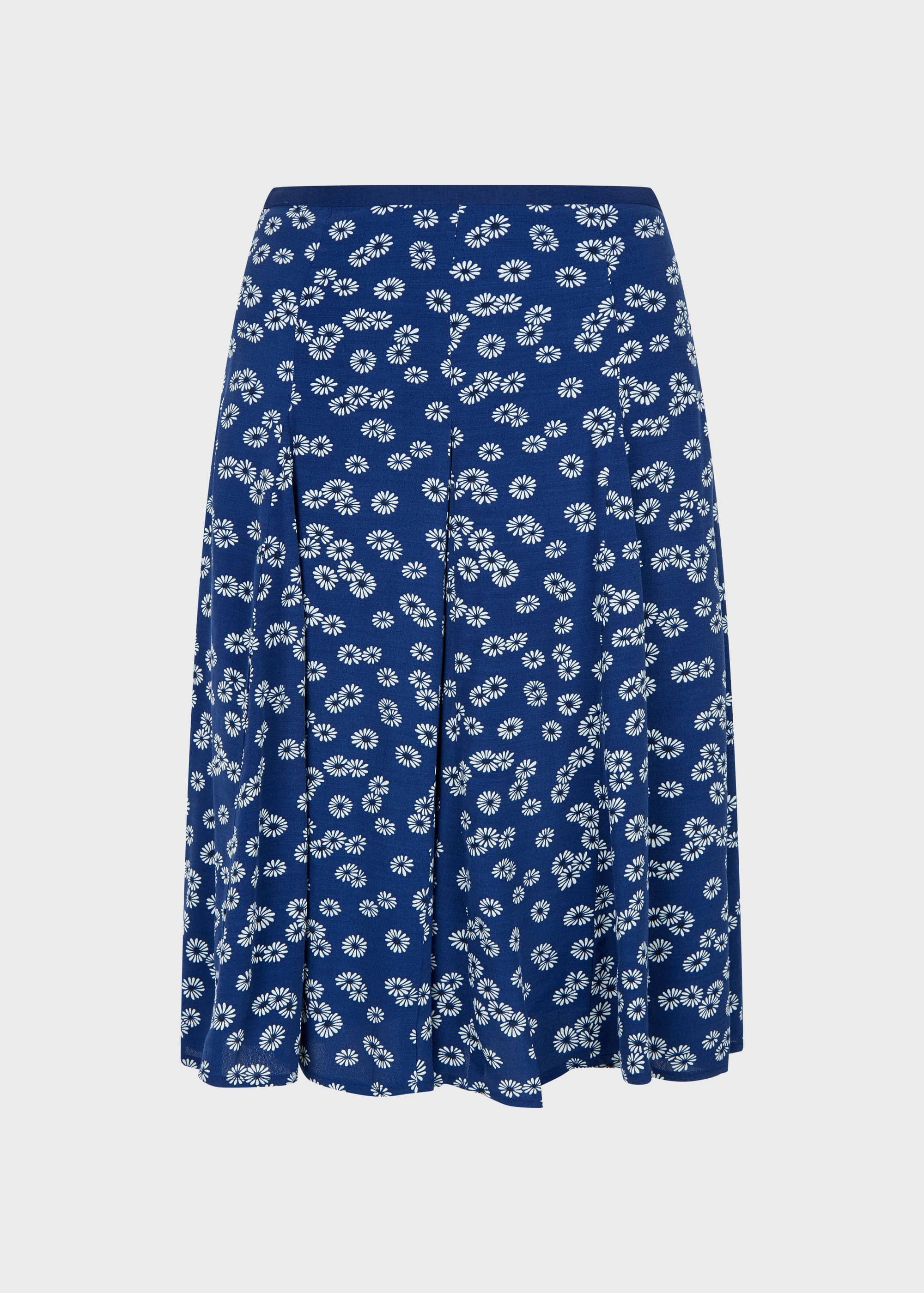 Inez Floral Skirt, French Blue Iv, hi-res