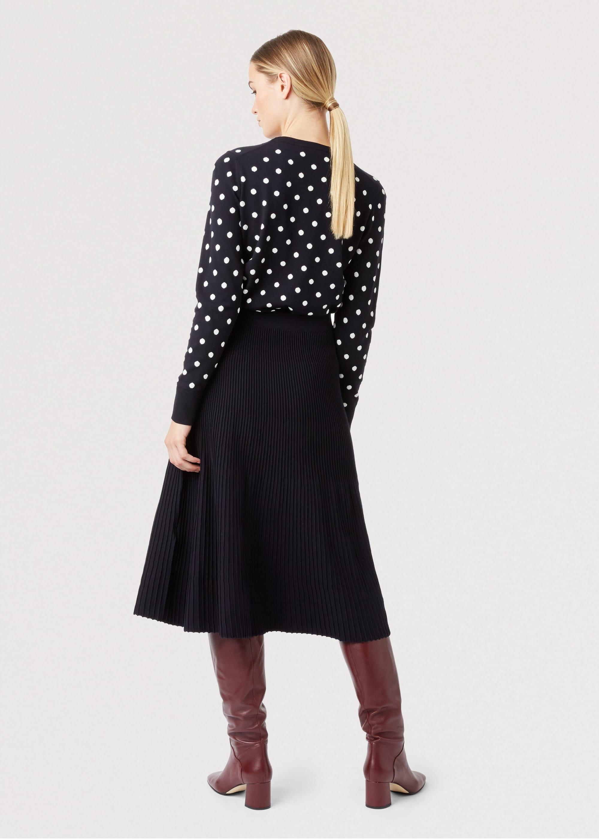 Ana Knitted Skirt, Navy, hi-res