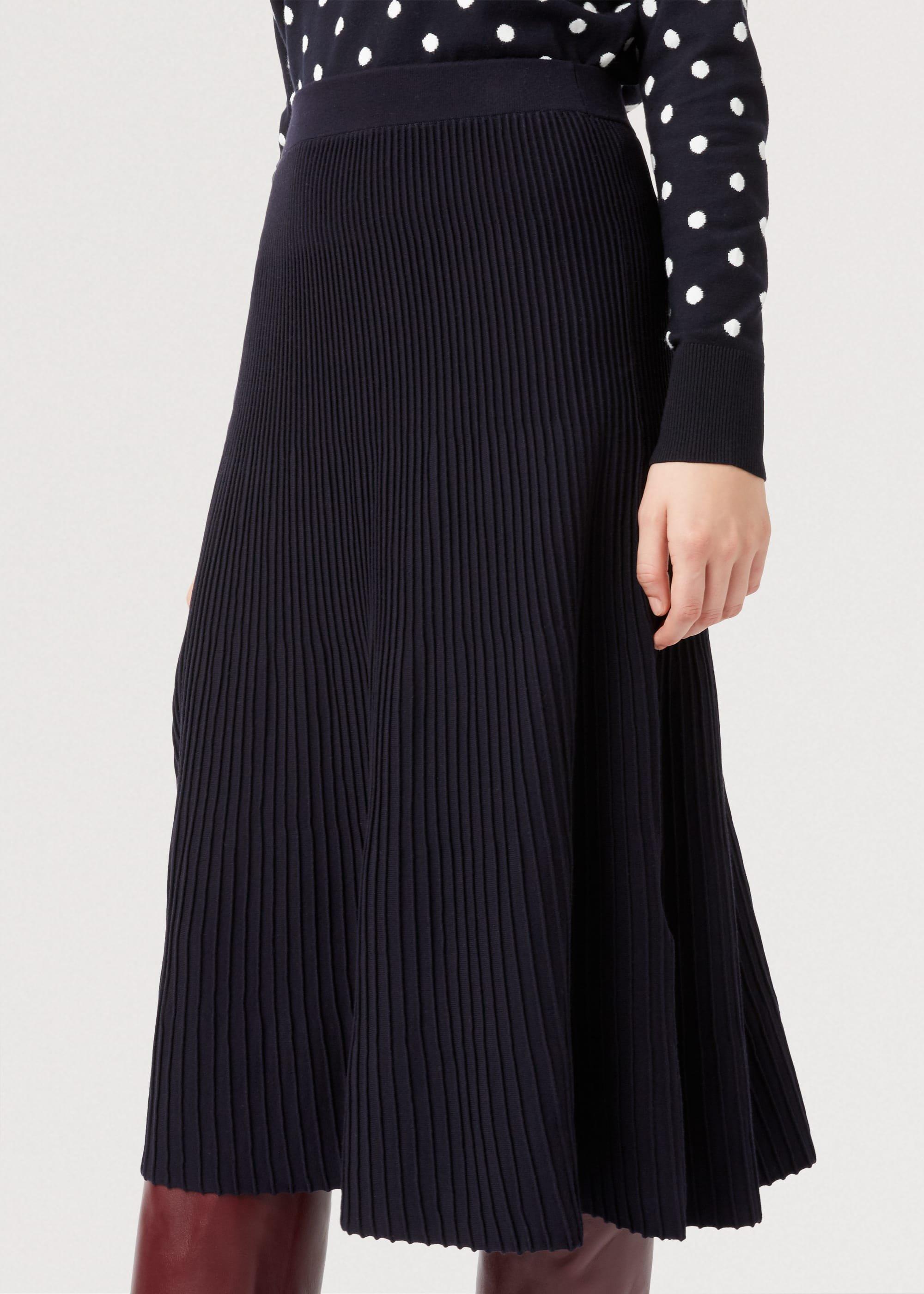 Ana Knitted Skirt, Navy, hi-res