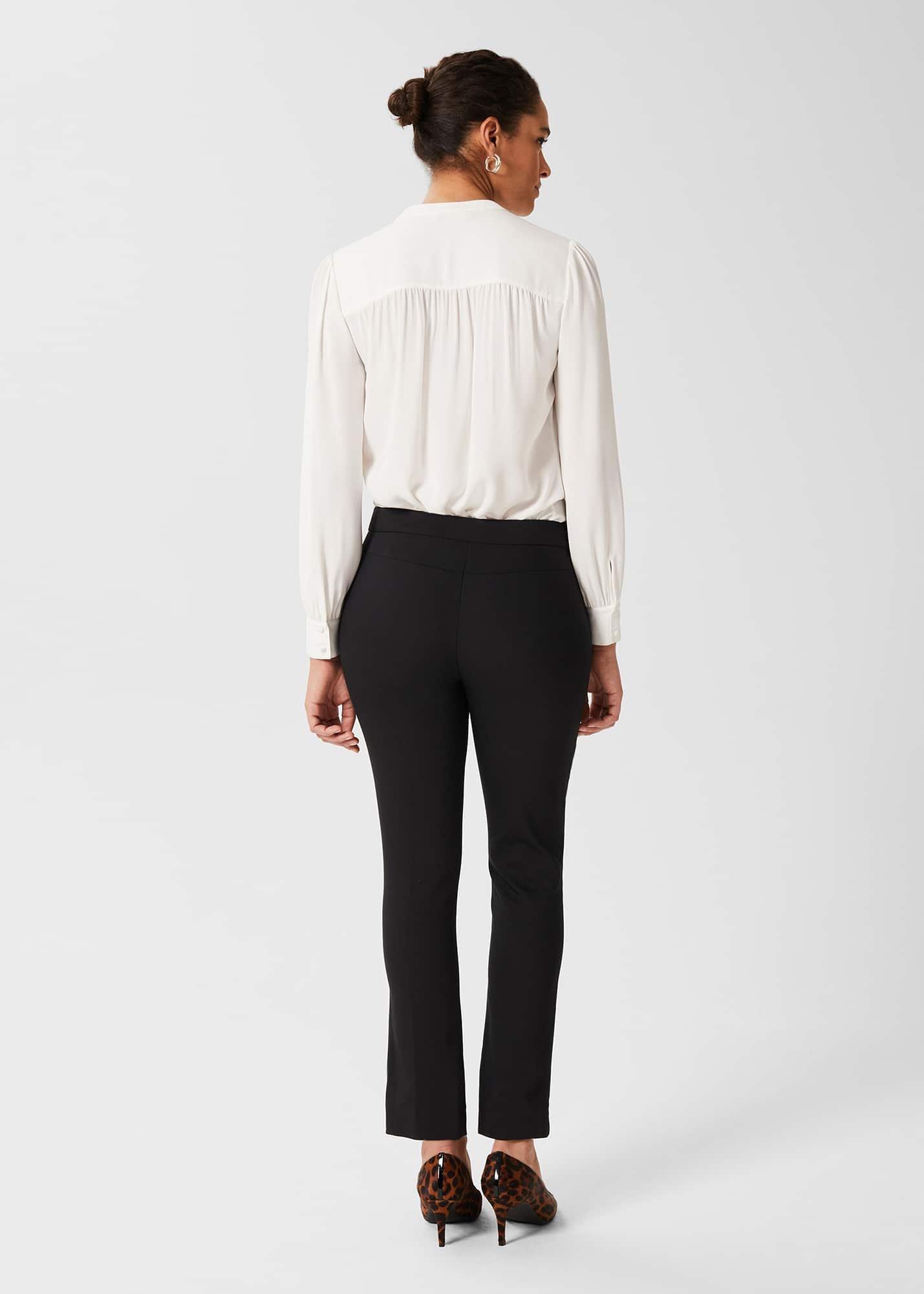 Petite Annie Slim Trousers With Stretch, Black, hi-res