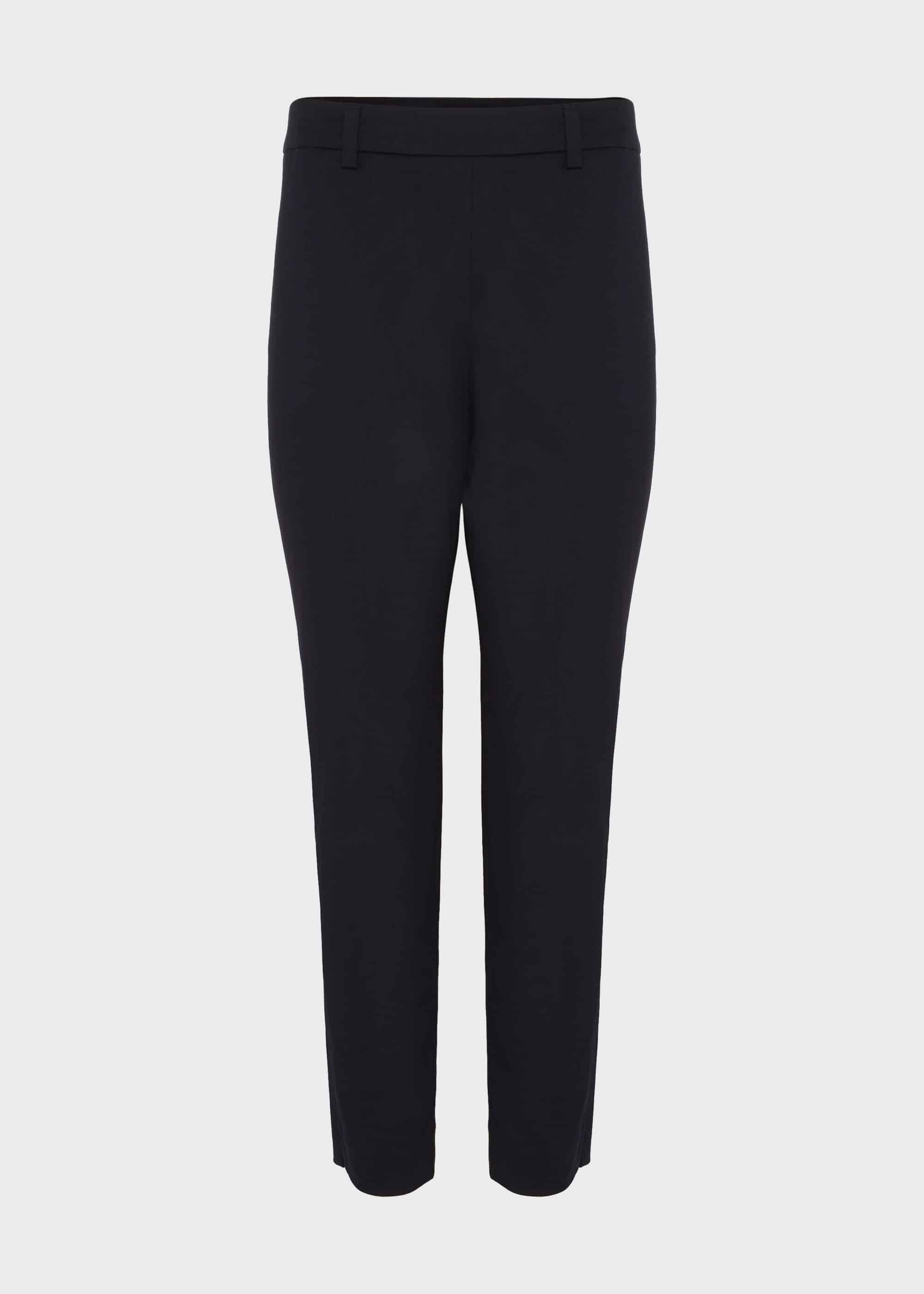 Mallory Cotton Blend Capri Pants With Stretch, Navy, hi-res