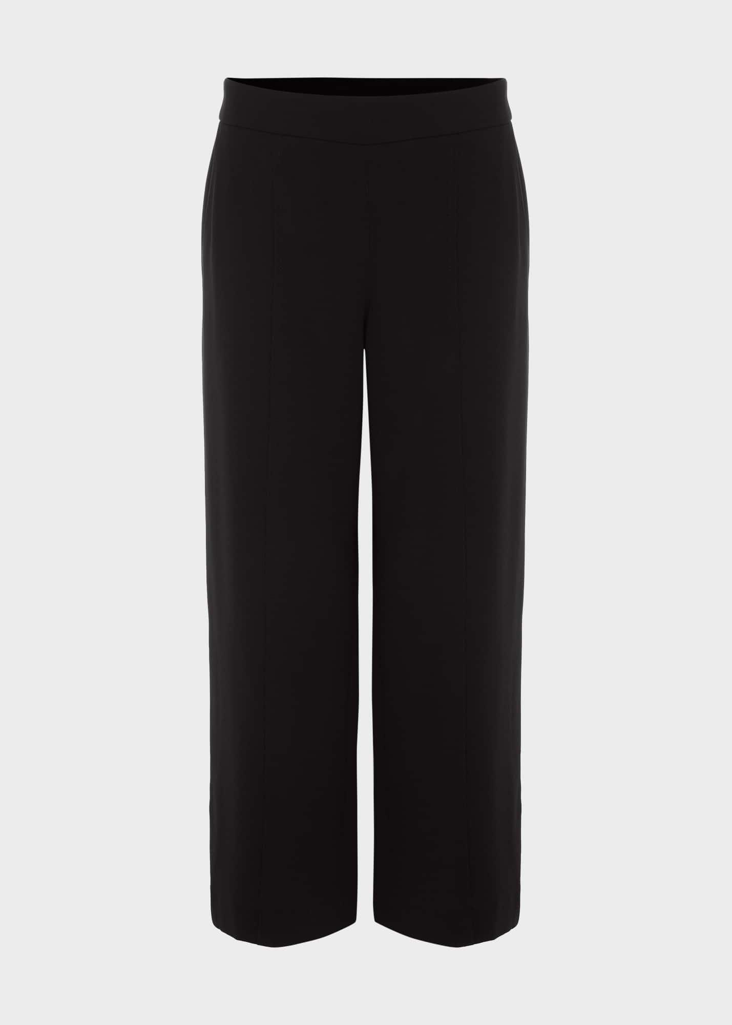 Lula Cropped Trousers With Stretch, Black, hi-res