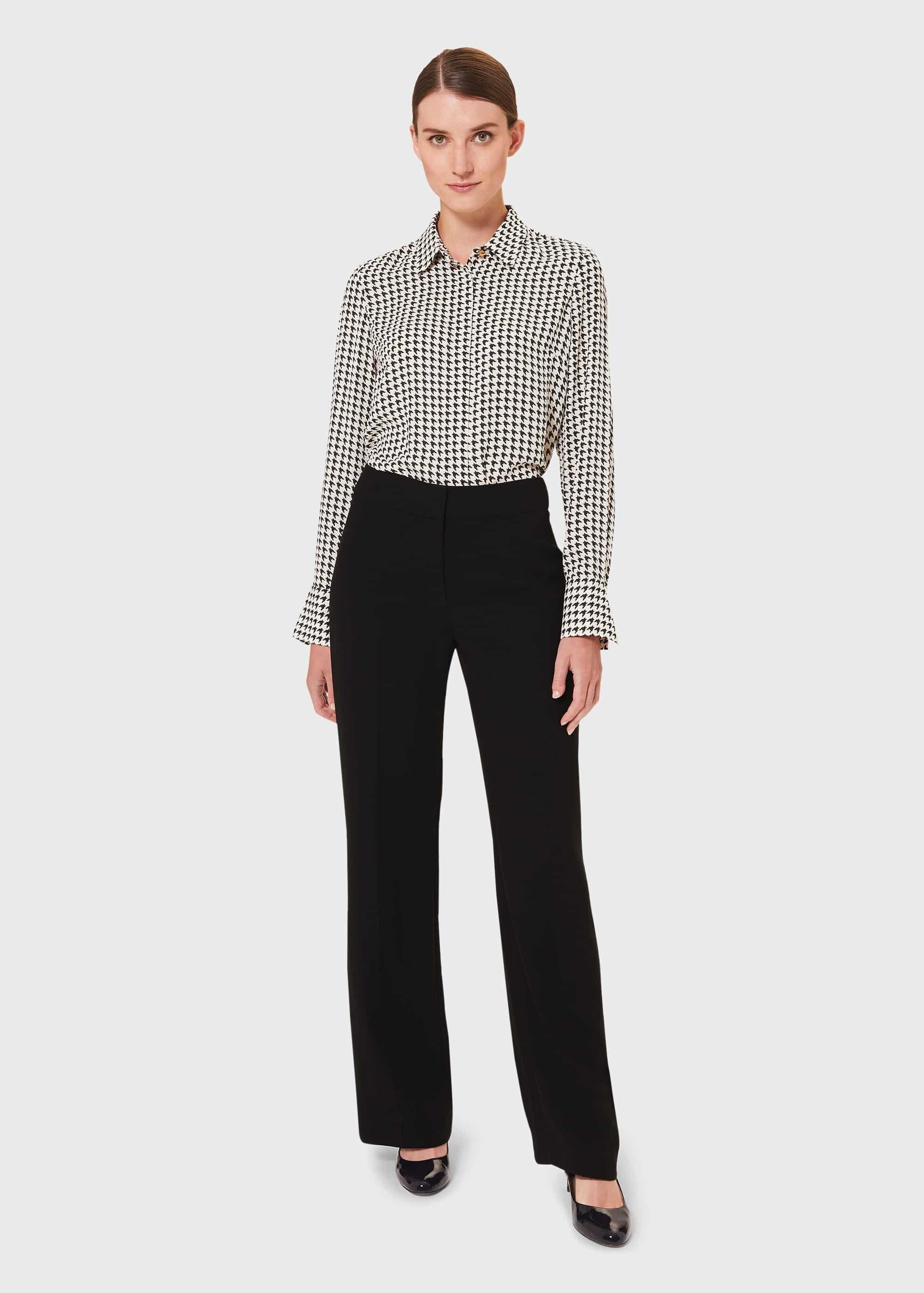 Alva Wide trousers, Black, hi-res