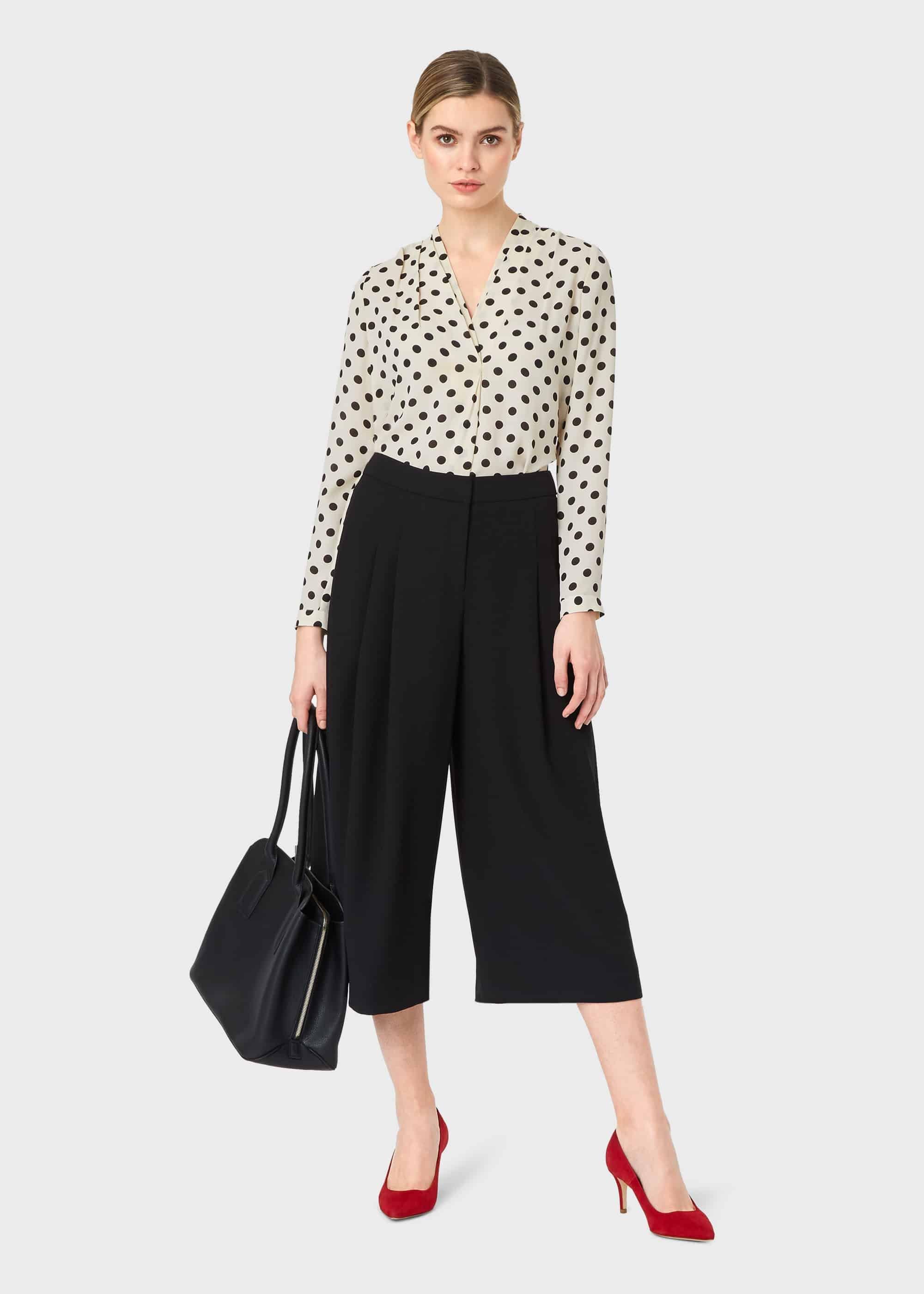 Pina Cropped trousers, Black, hi-res