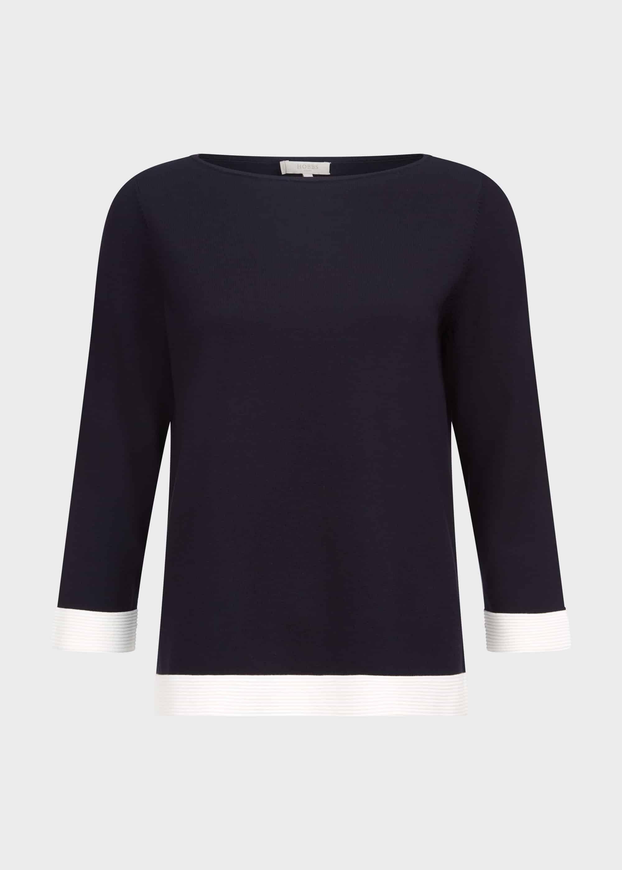Gracie Sweater, Navy Ivory, hi-res