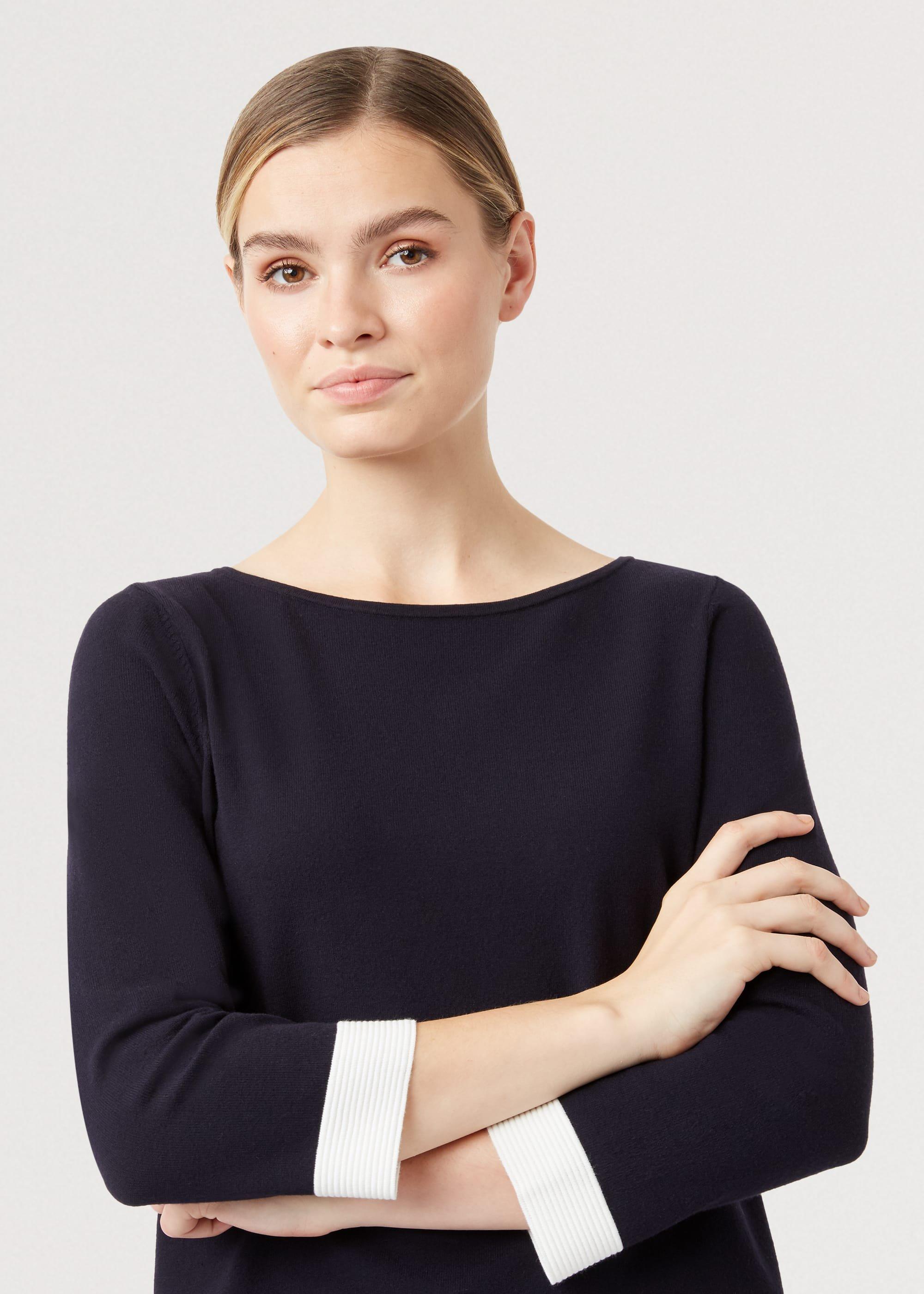 Gracie Sweater, Navy Ivory, hi-res