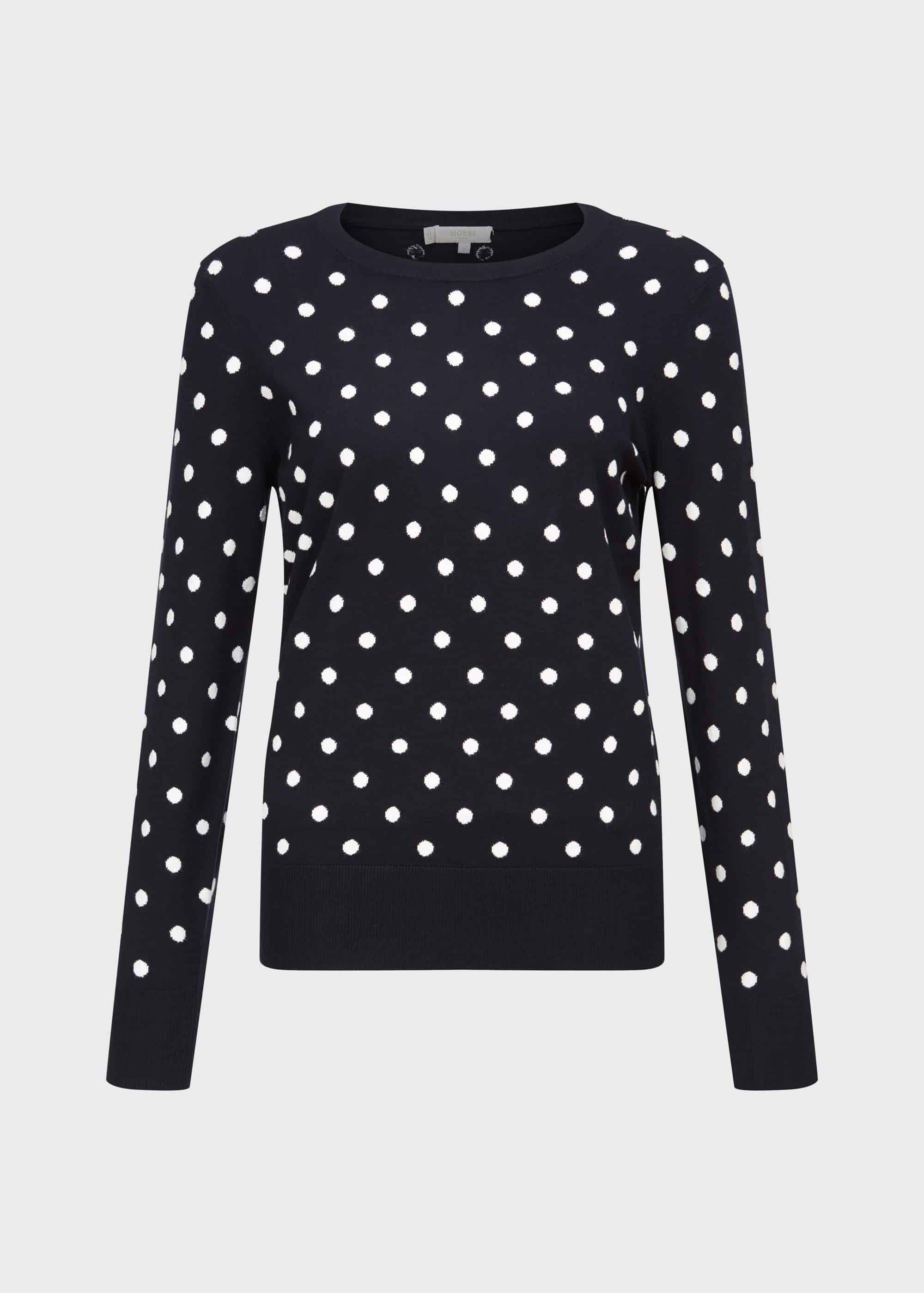 Athena Spot Jumper, Navy Ivory, hi-res