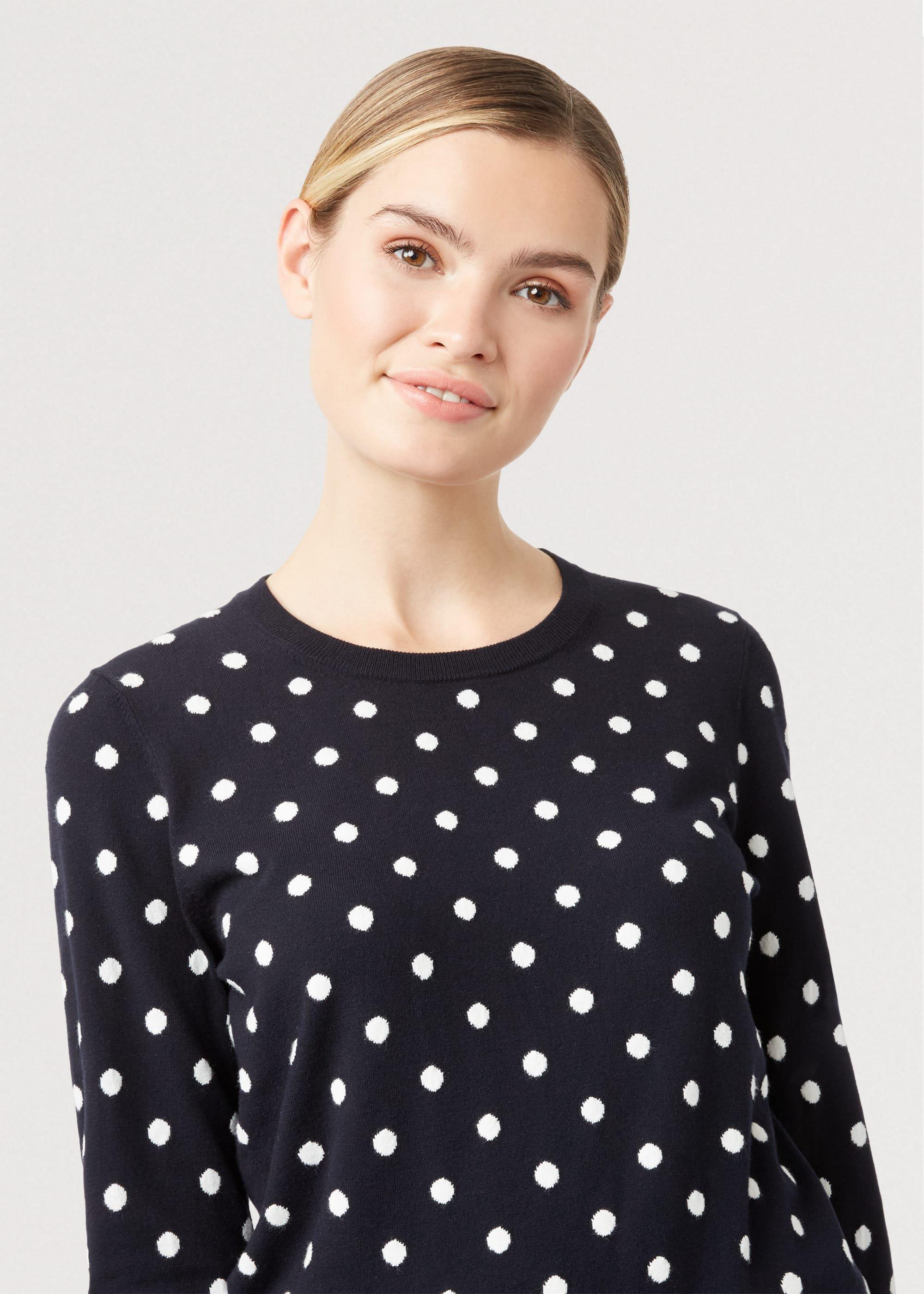 Athena Spot Jumper, Navy Ivory, hi-res