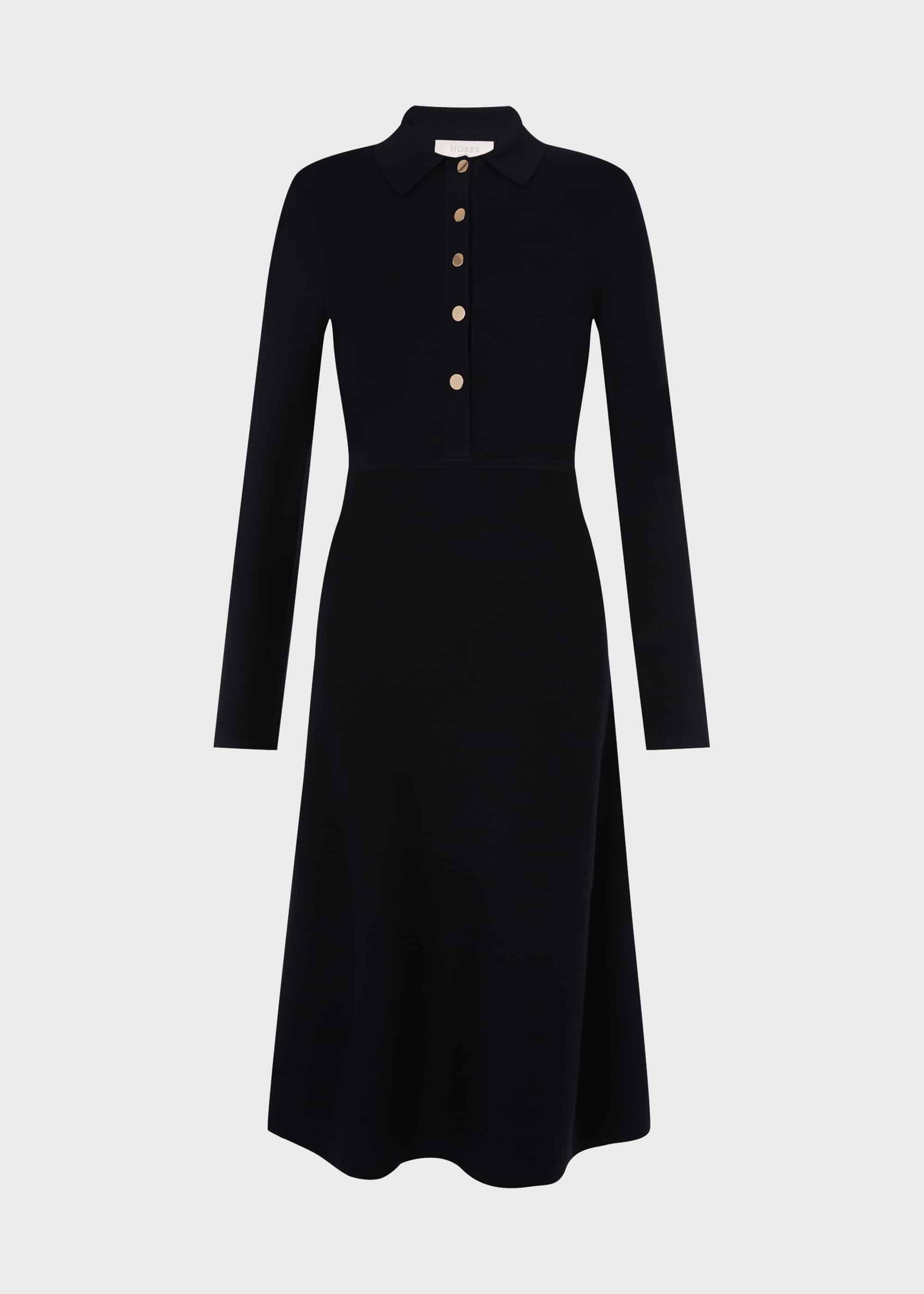 Raven Knitted Dress, Navy, hi-res