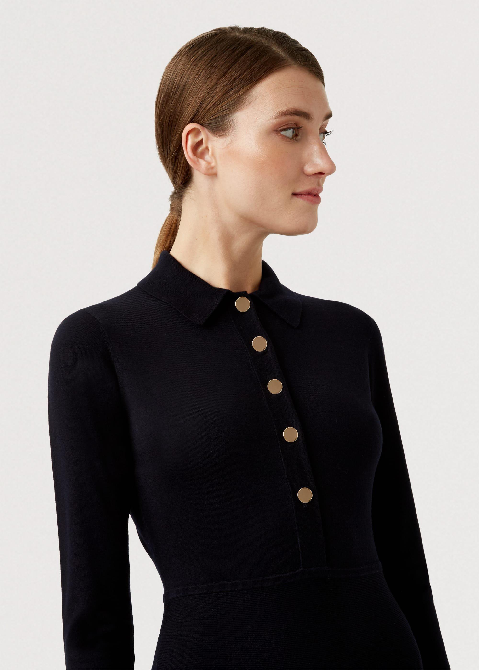 Raven Knitted Dress, Navy, hi-res