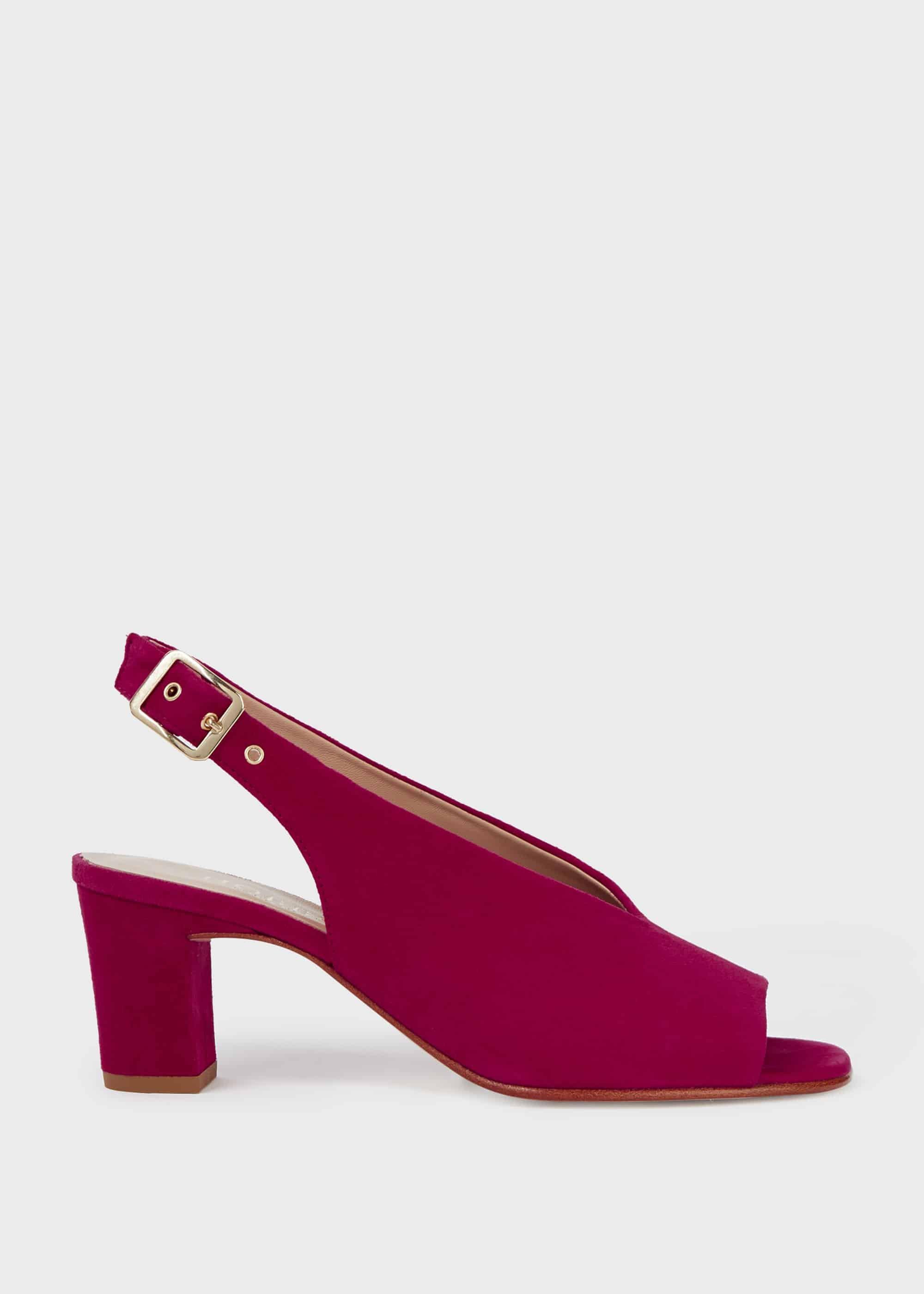 Kali Suede Block Heel Sandals, Peony, hi-res