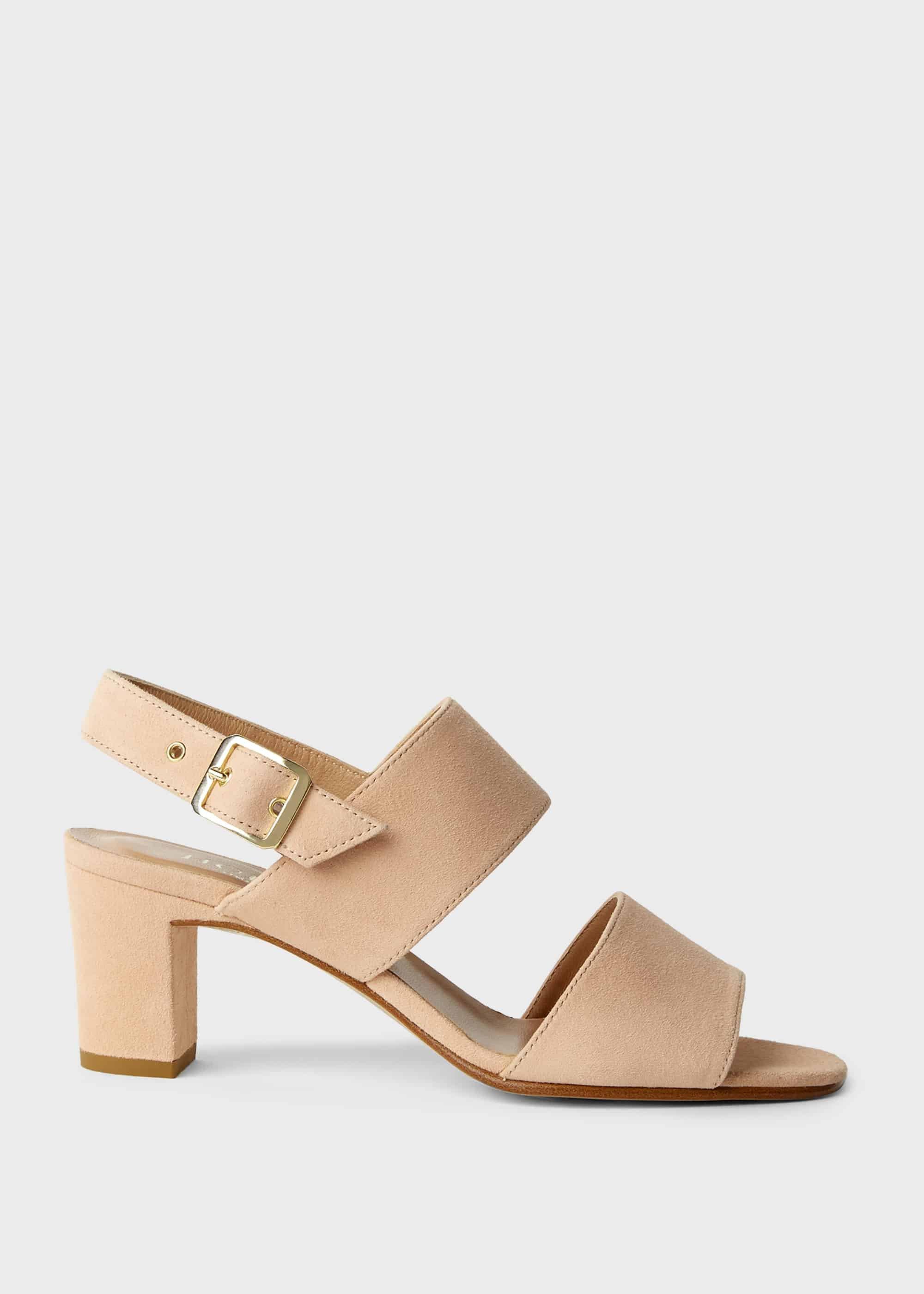 Katrina Suede Block Heel Sandals, Blush, hi-res