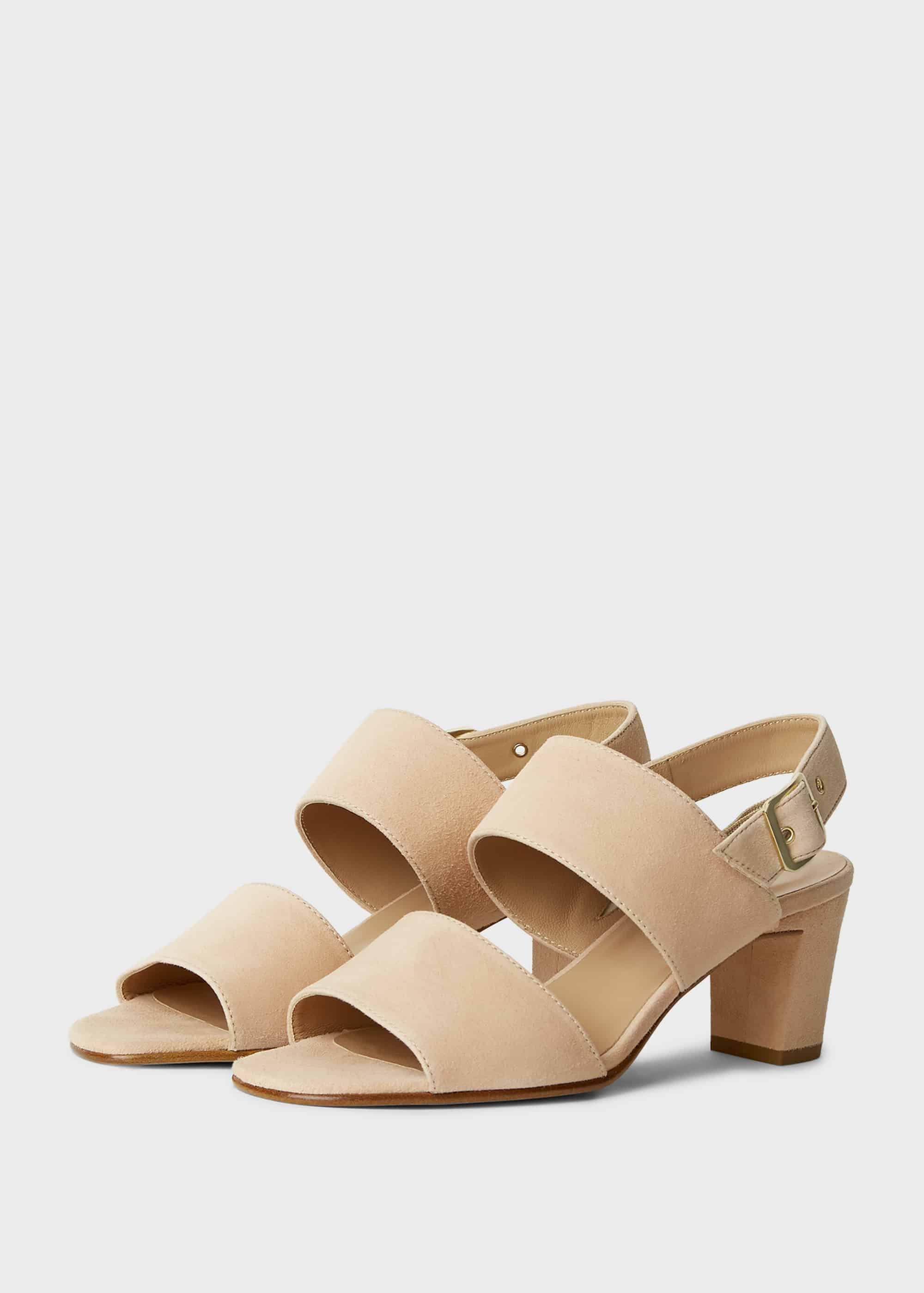 Katrina Suede Block Heel Sandals, Blush, hi-res
