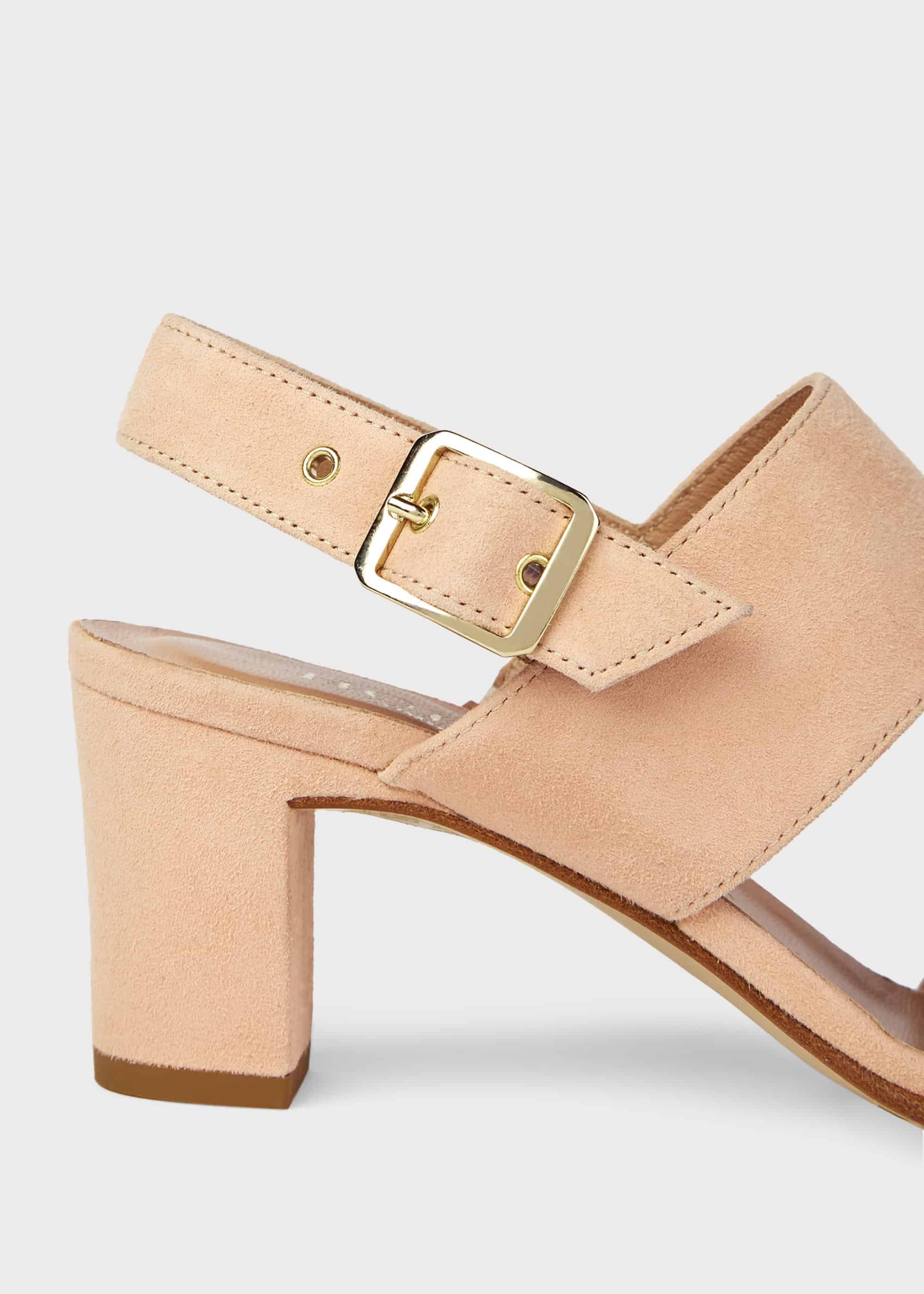 Katrina Suede Block Heel Sandals, Blush, hi-res