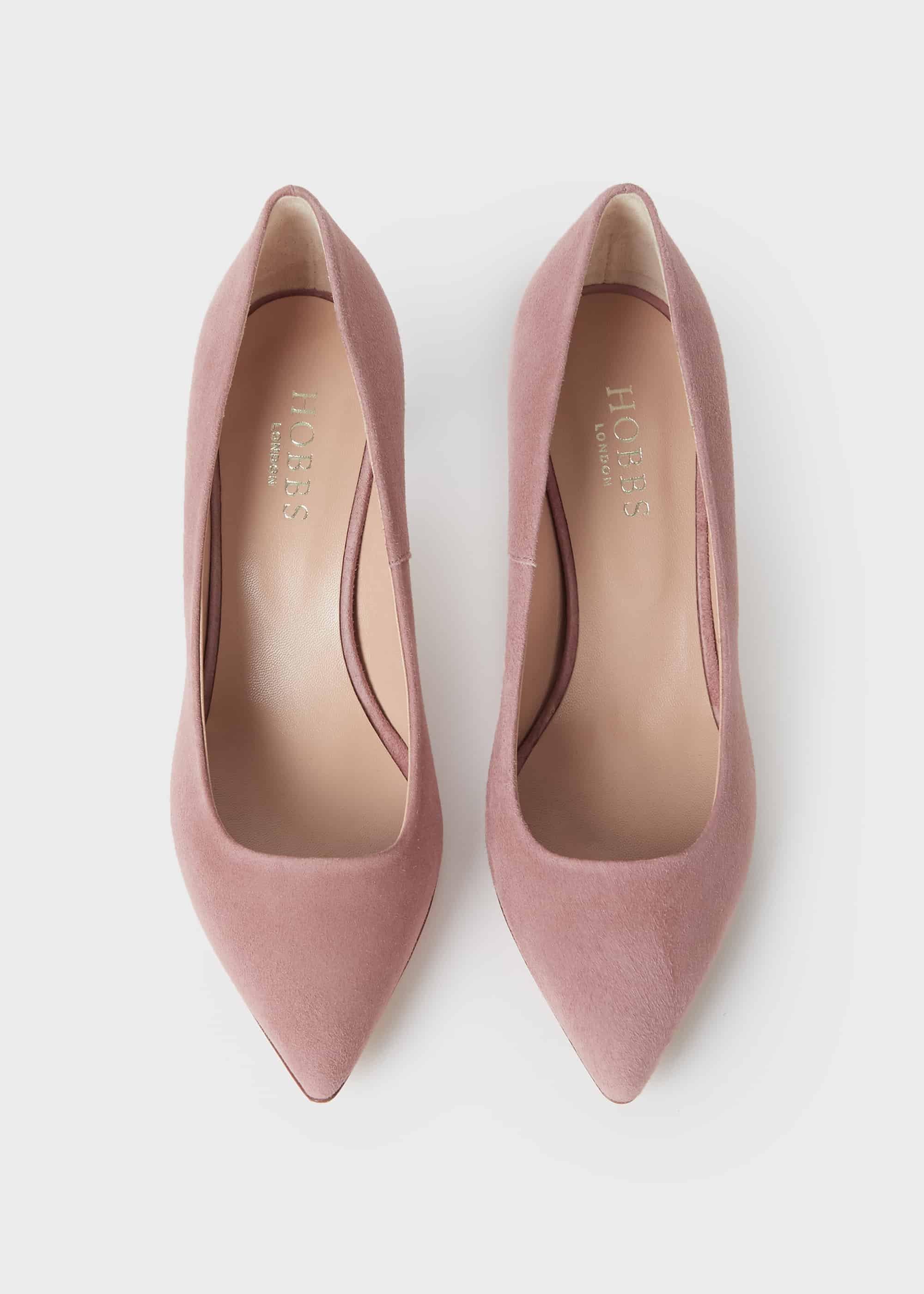 Elouise Suede Stiletto Court Shoes, Dusky Pink, hi-res