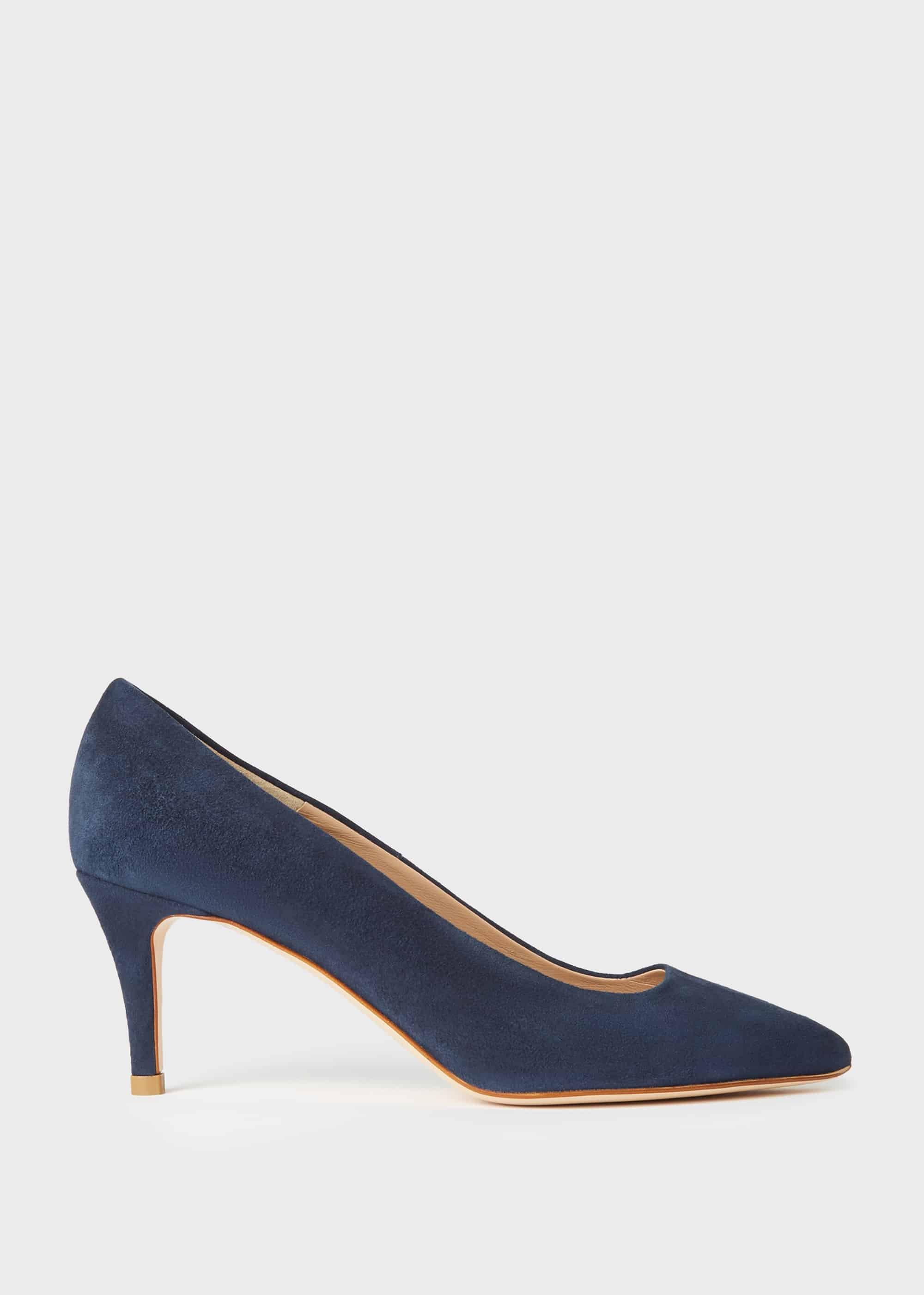 Elouise Suede Stiletto Court Shoes, Midnight, hi-res