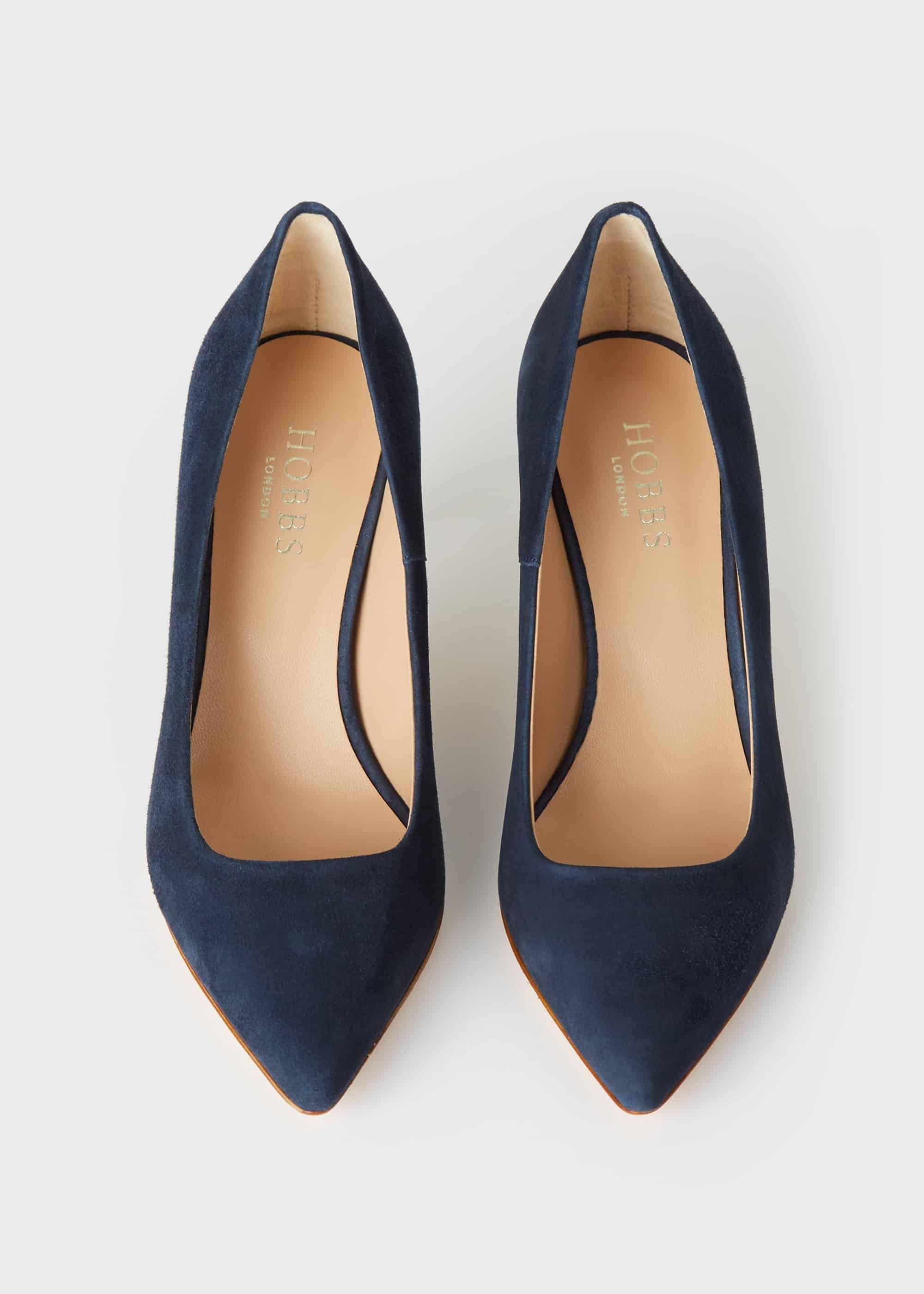 Elouise Suede Stiletto Court Shoes, Midnight, hi-res