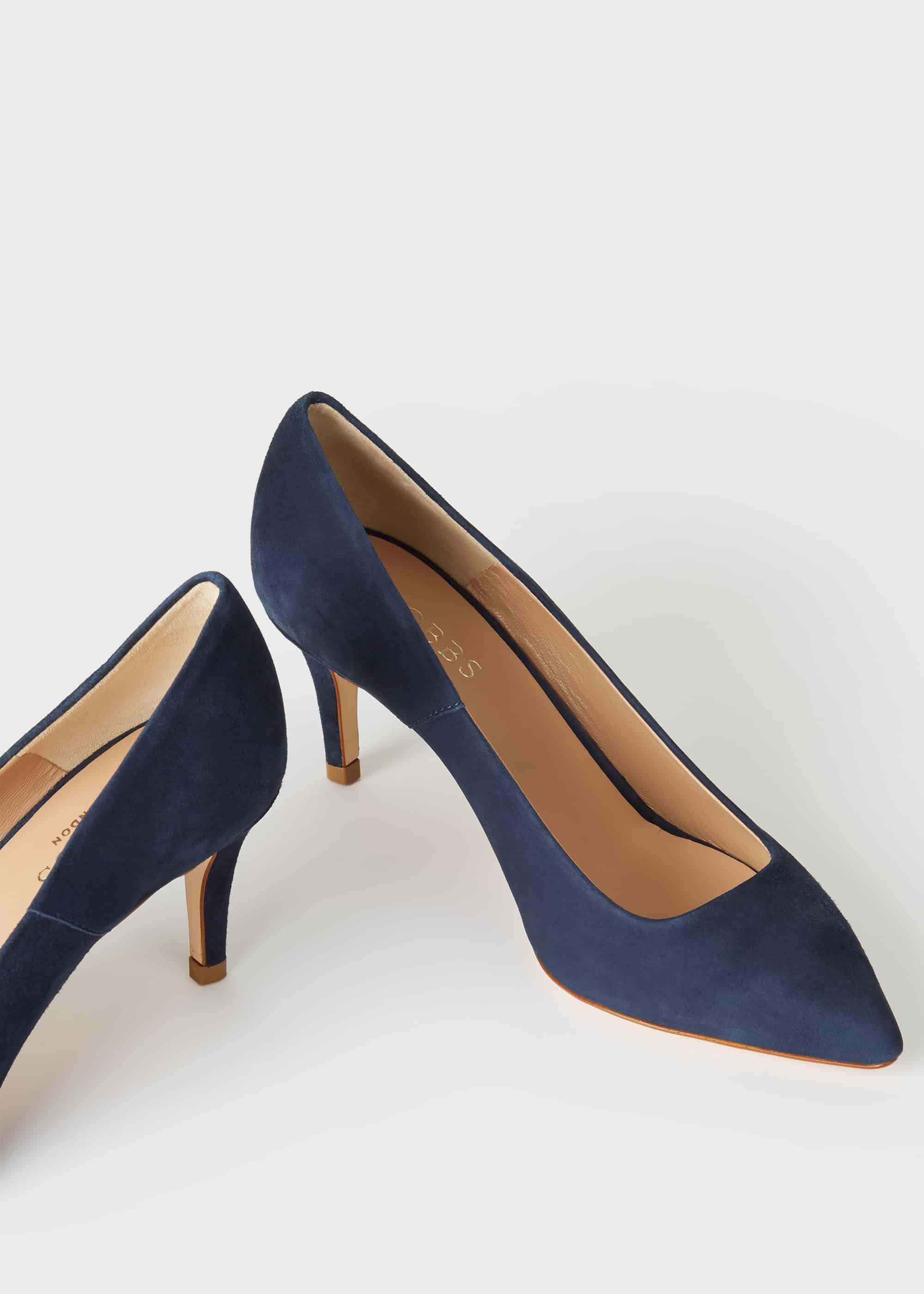 Elouise Suede Stiletto Court Shoes, Midnight, hi-res