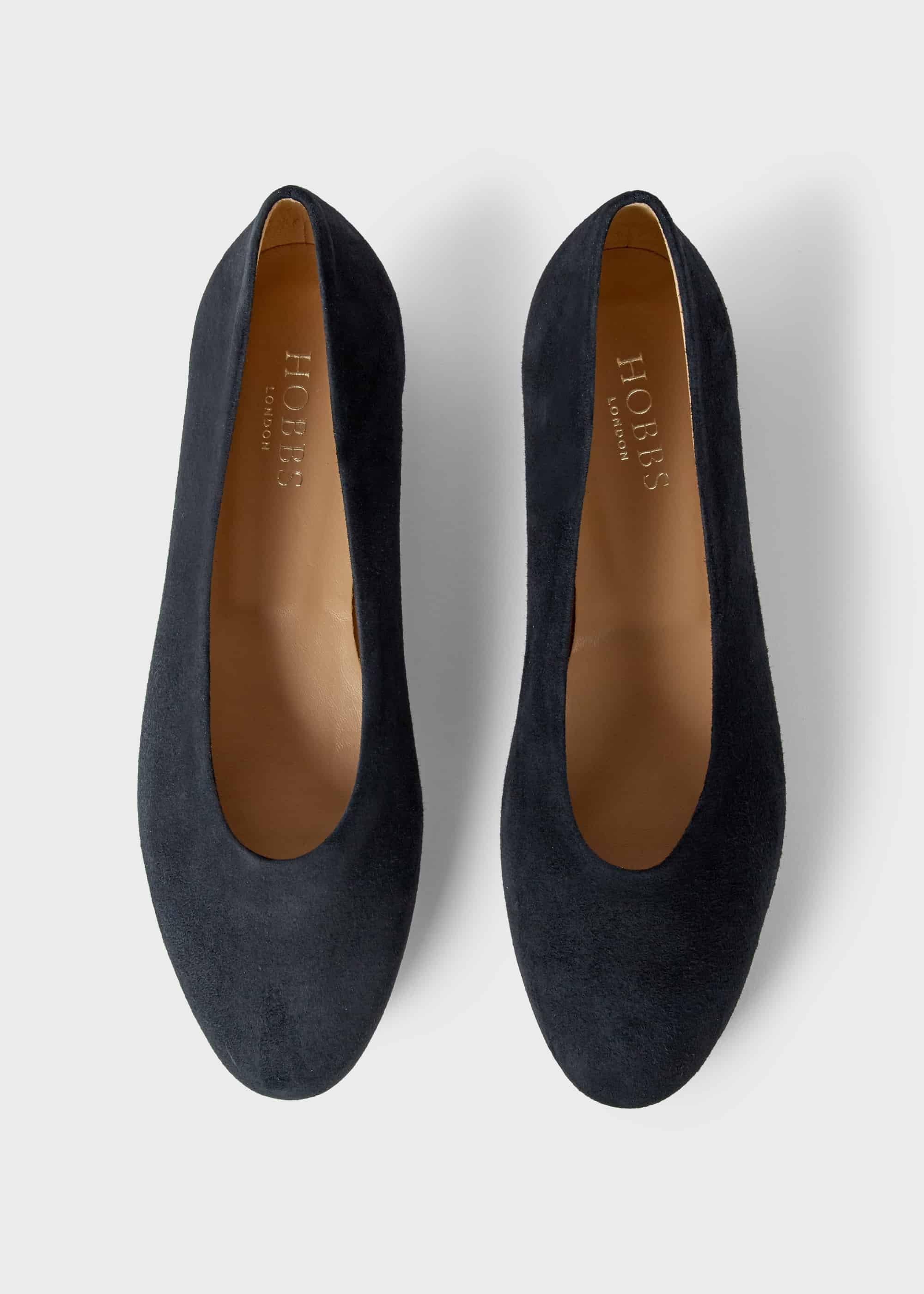 Suki Suede Ballerinas, Navy, hi-res